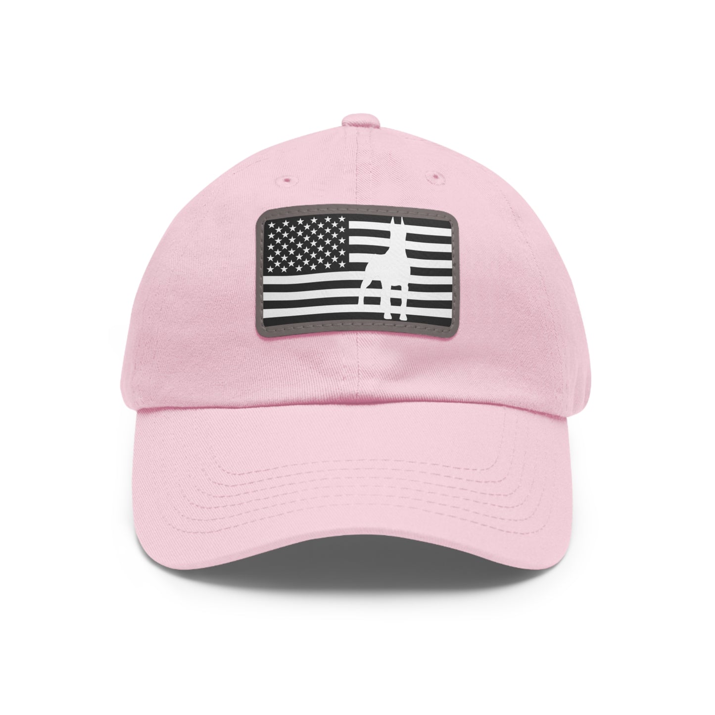 Doberman Protect 1 Dad Hat with Leather Patch (Rectangle)