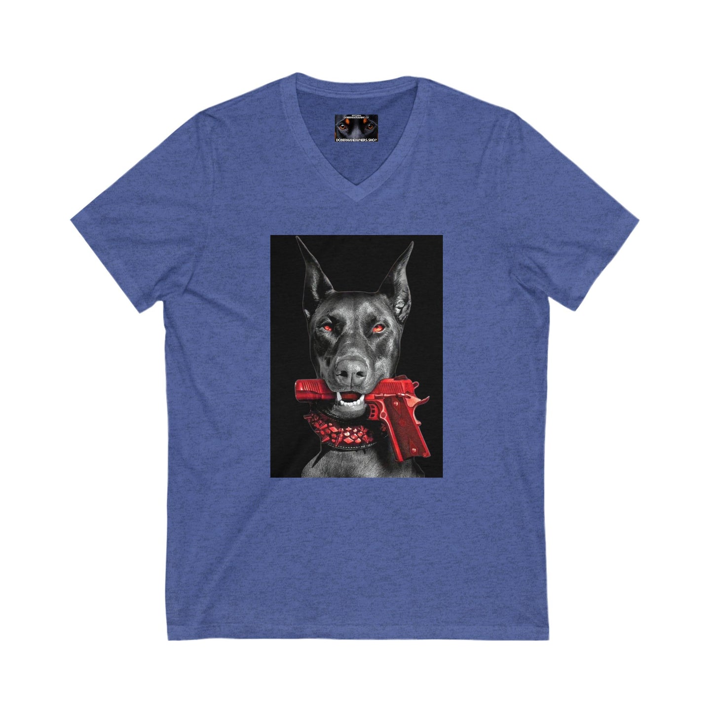 Red 2 Private Label Unisex Jersey Short Sleeve V-Neck Tee