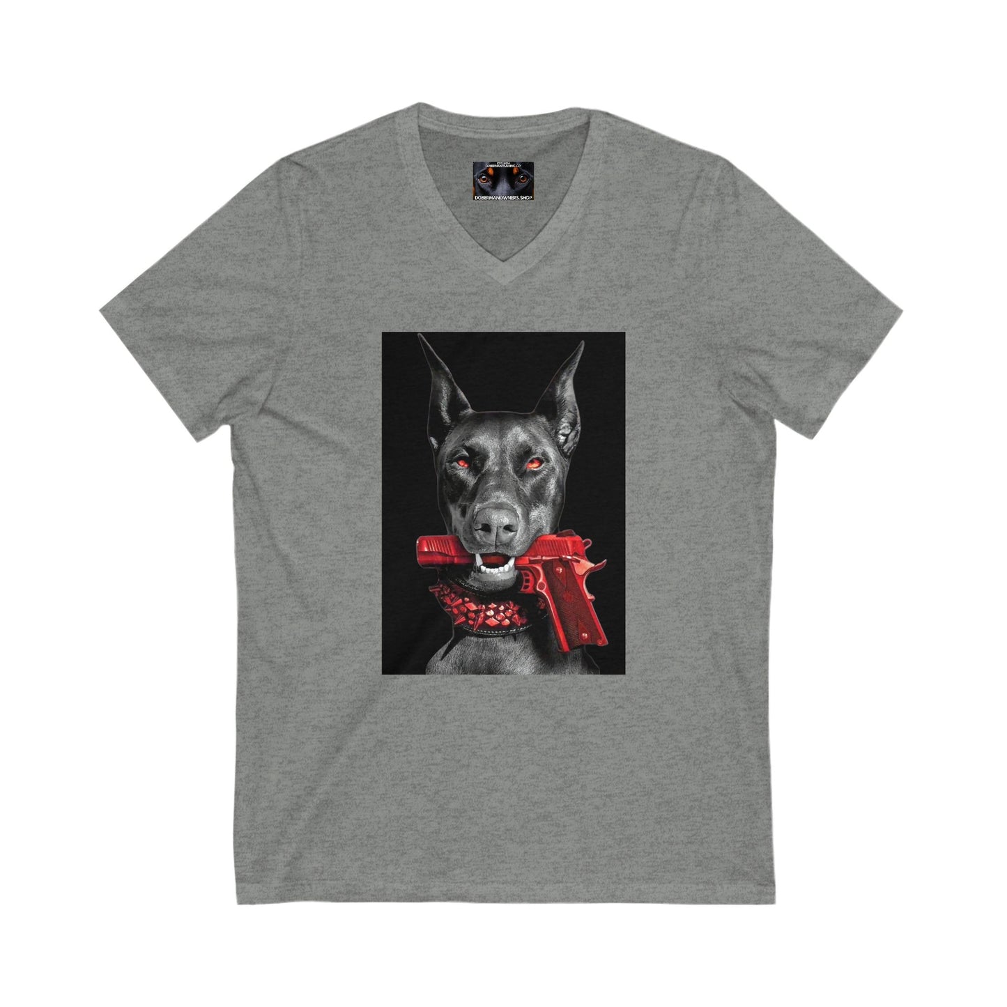 Red 2 Private Label Unisex Jersey Short Sleeve V-Neck Tee