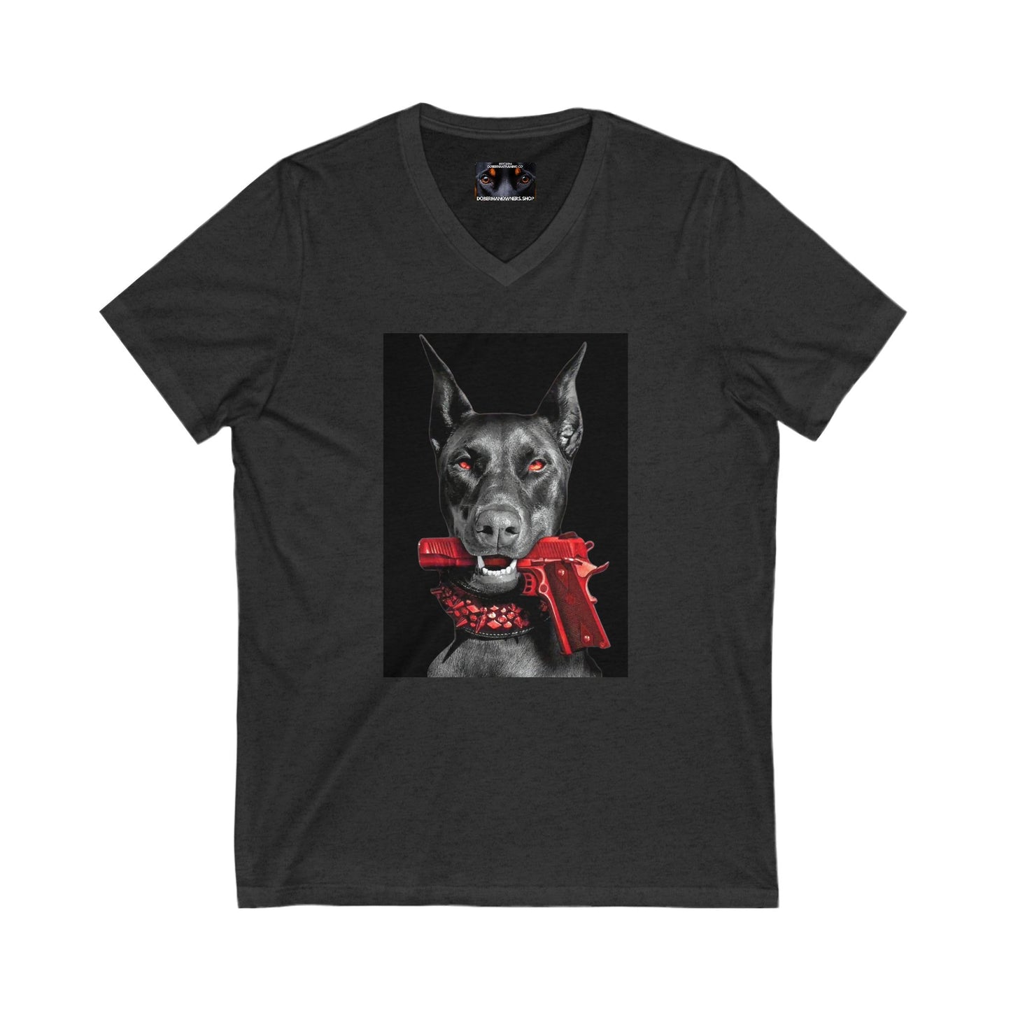 Red 2 Private Label Unisex Jersey Short Sleeve V-Neck Tee