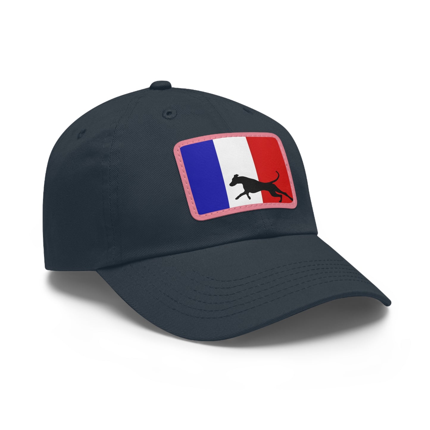 Doberman France Protect 2 Dad Hat with Leather Patch (Rectangle)