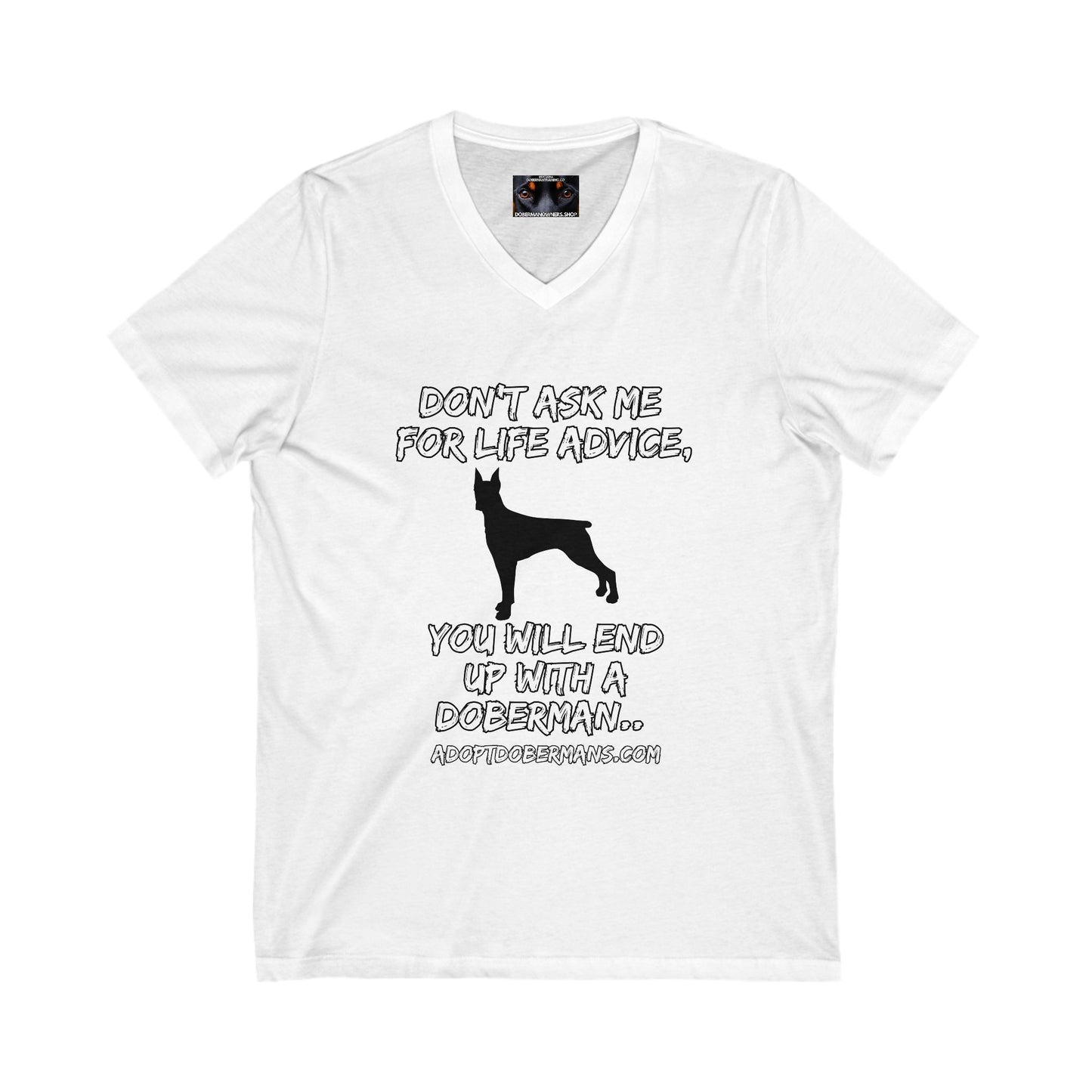Adopt 1 Private Label Unisex Jersey Short Sleeve V-Neck Tee