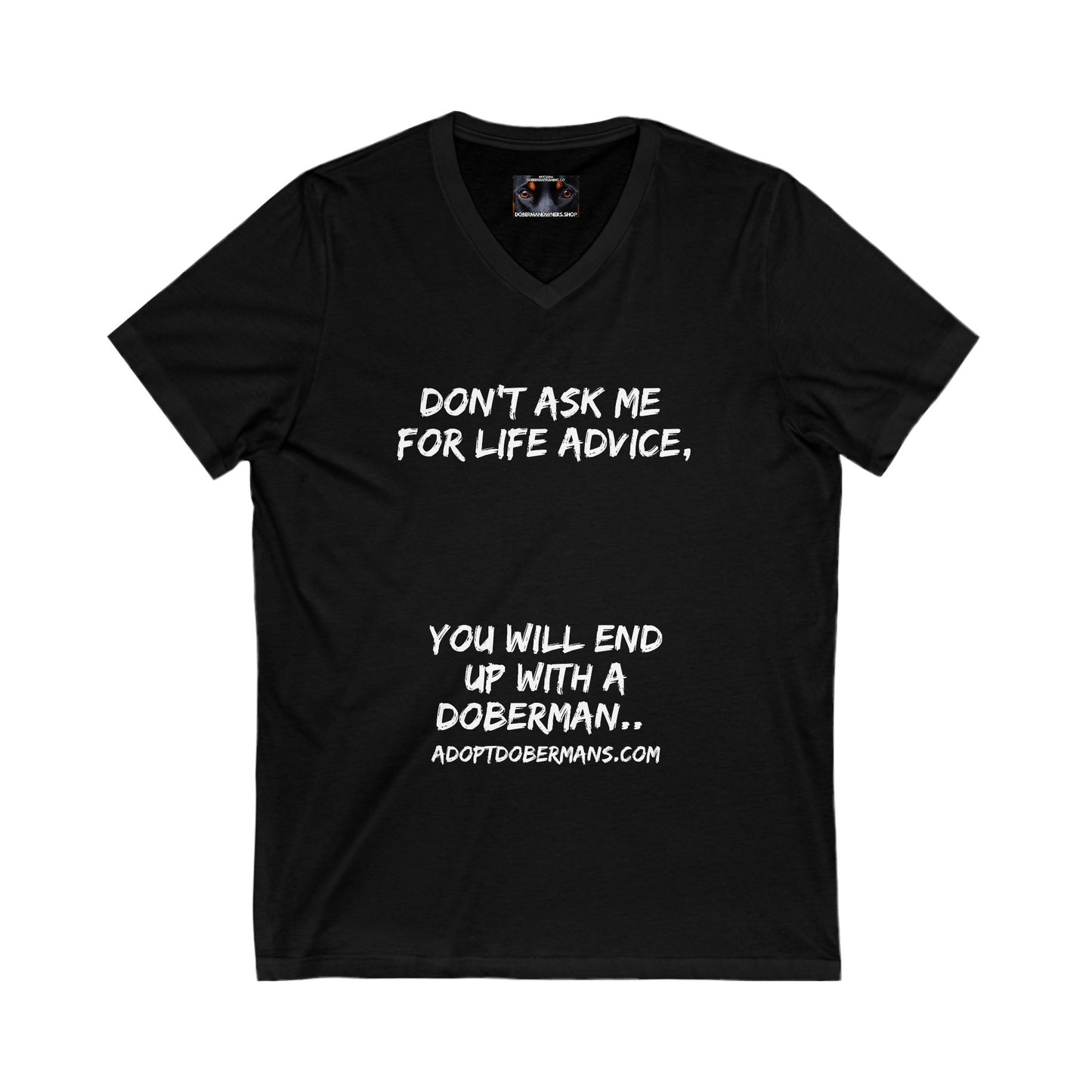 Adopt 1 Private Label Unisex Jersey Short Sleeve V-Neck Tee