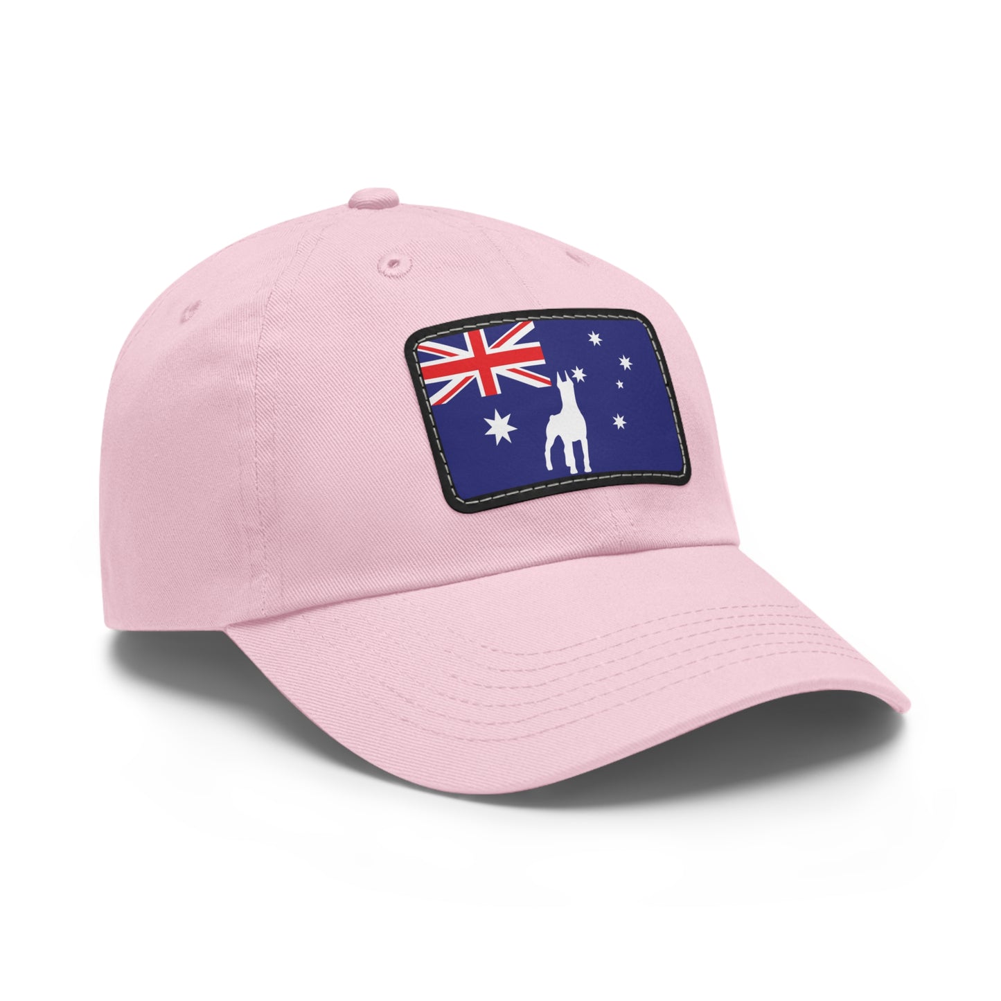Doberman Australia Protect 1 Dad Hat with Leather Patch (Rectangle)