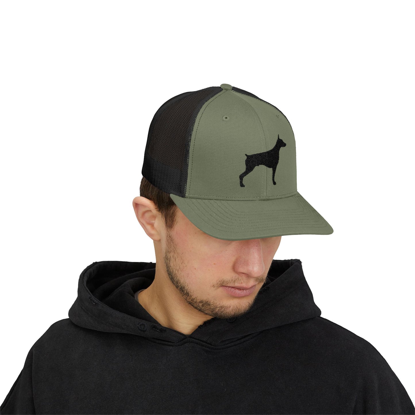 Doberman 2 Silhouette Snapback Trucker Cap