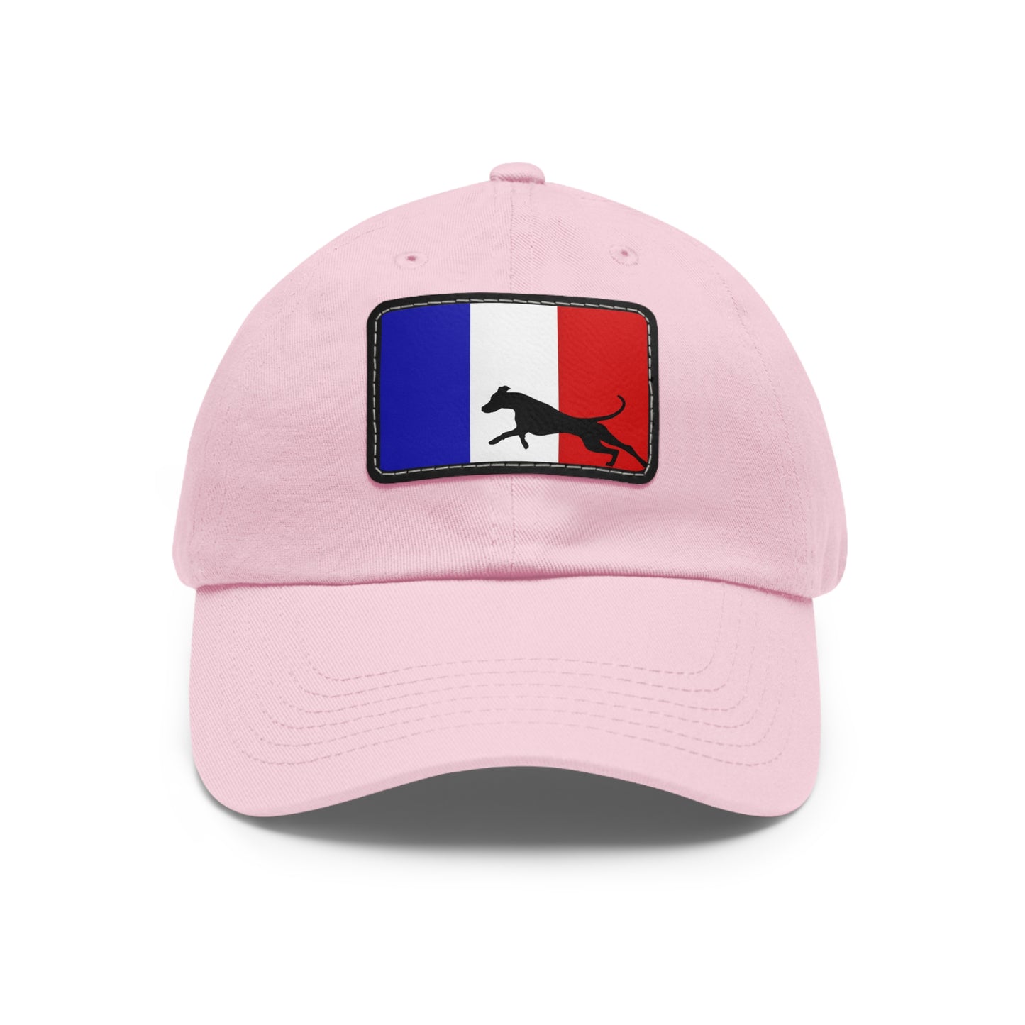 Doberman France Protect 2 Dad Hat with Leather Patch (Rectangle)
