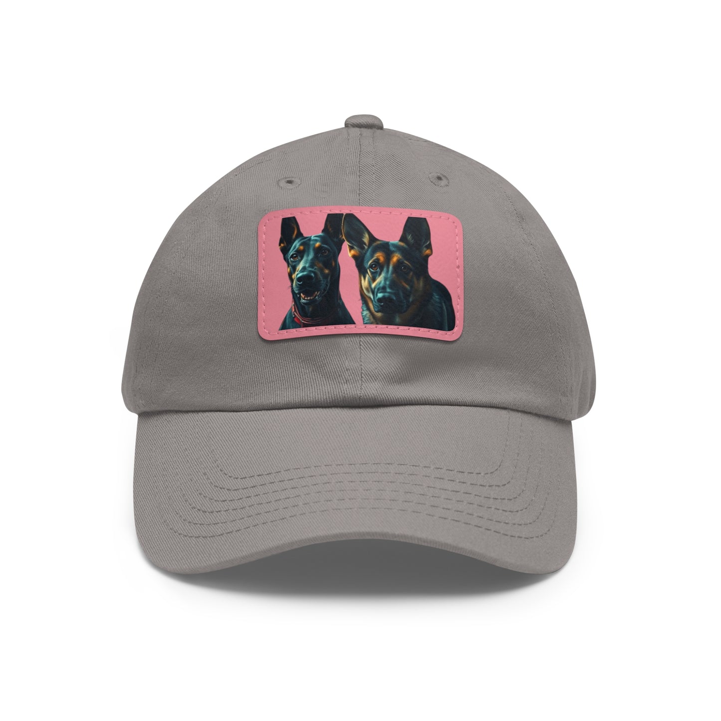 Dynamic Duo Dad Hat with Leather Patch (Rectangle)
