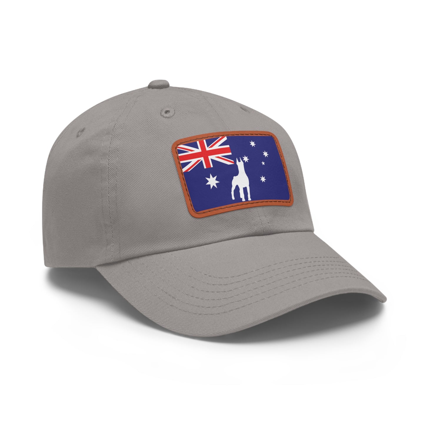 Doberman Australia Protect 1 Dad Hat with Leather Patch (Rectangle)