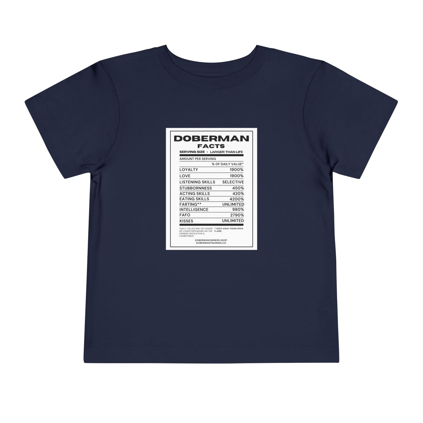 Doberman Facts 1 Toddler Short Sleeve Tee