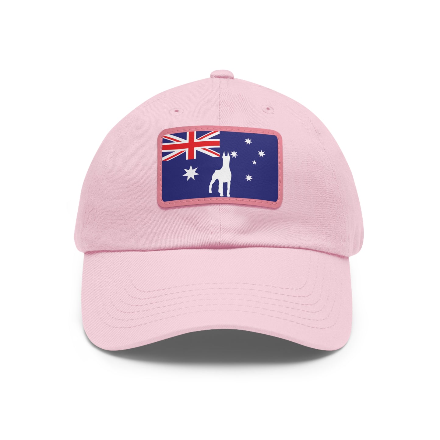 Doberman Australia Protect 1 Dad Hat with Leather Patch (Rectangle)