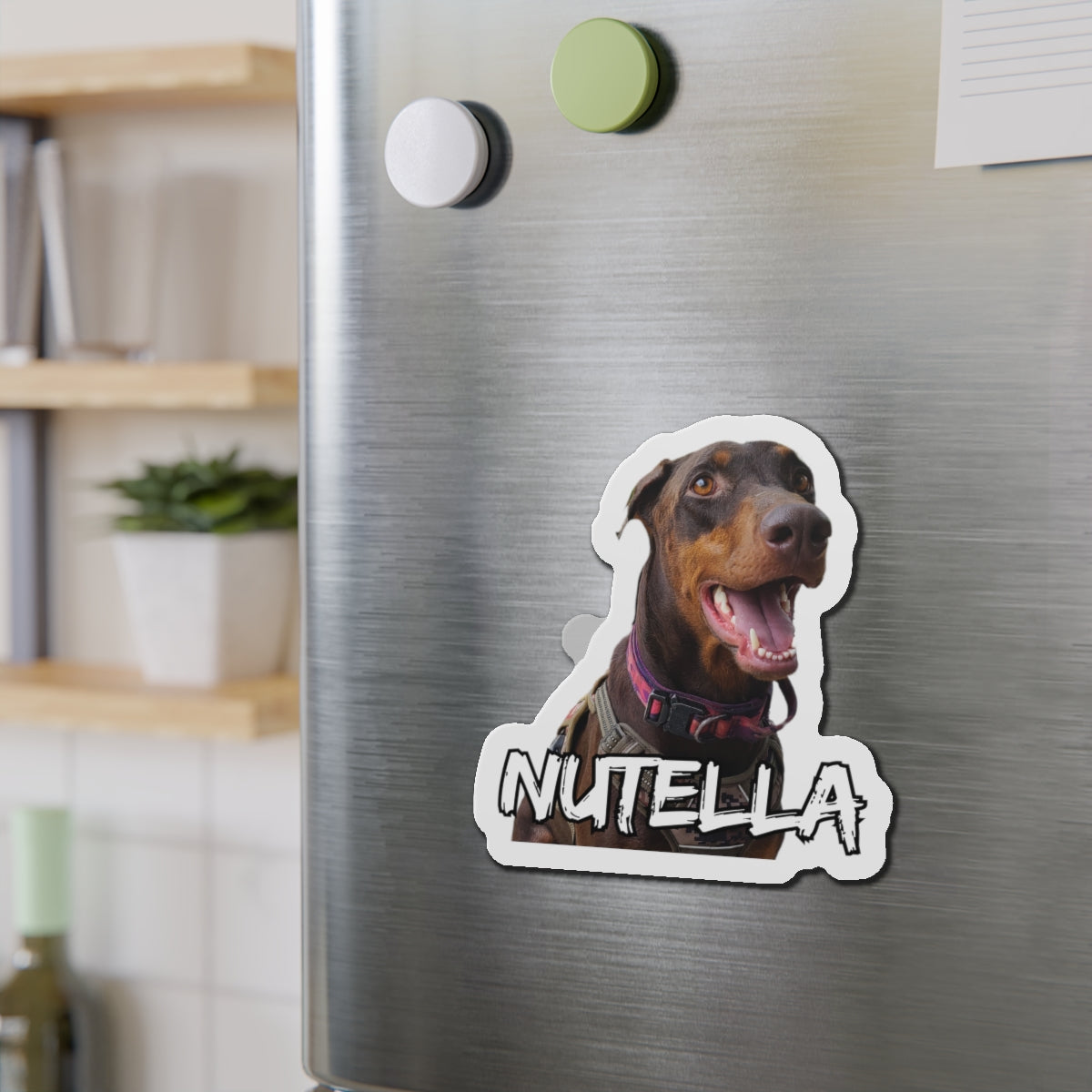 Custom Doberman Die-Cut Magnet