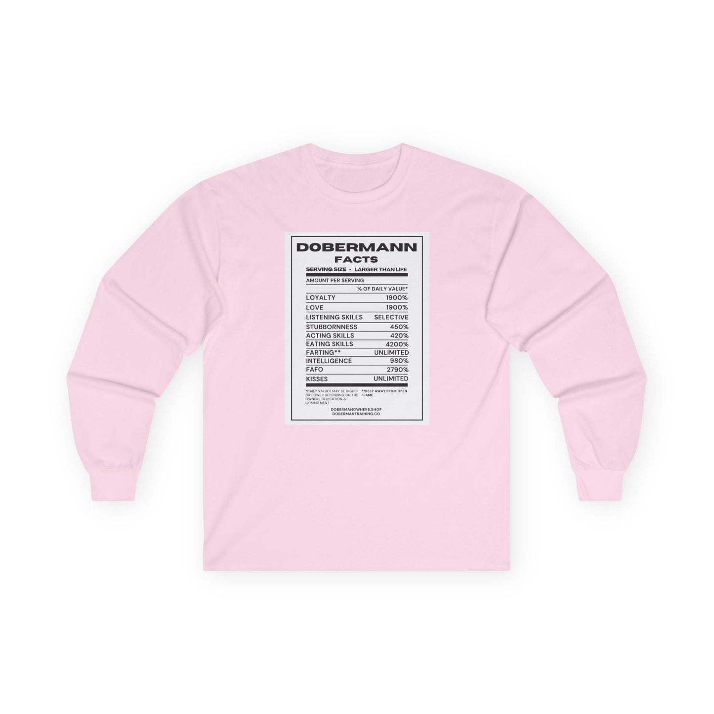 Dobermann Facts 1 Unisex Ultra Cotton Long Sleeve Tee