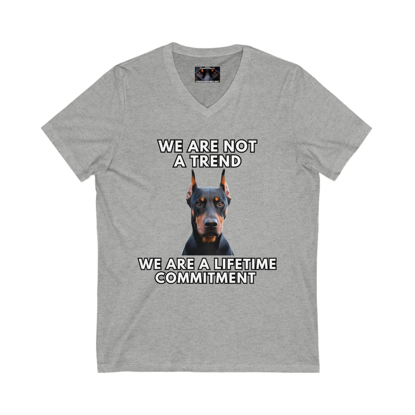 Adopt 8 Private Label Unisex Jersey Short Sleeve V-Neck Tee