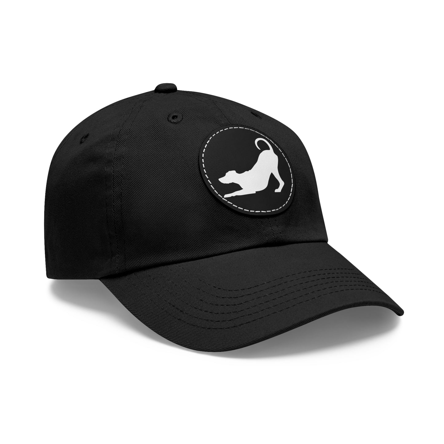 N 2 Dad Hat with Leather Patch (Round)