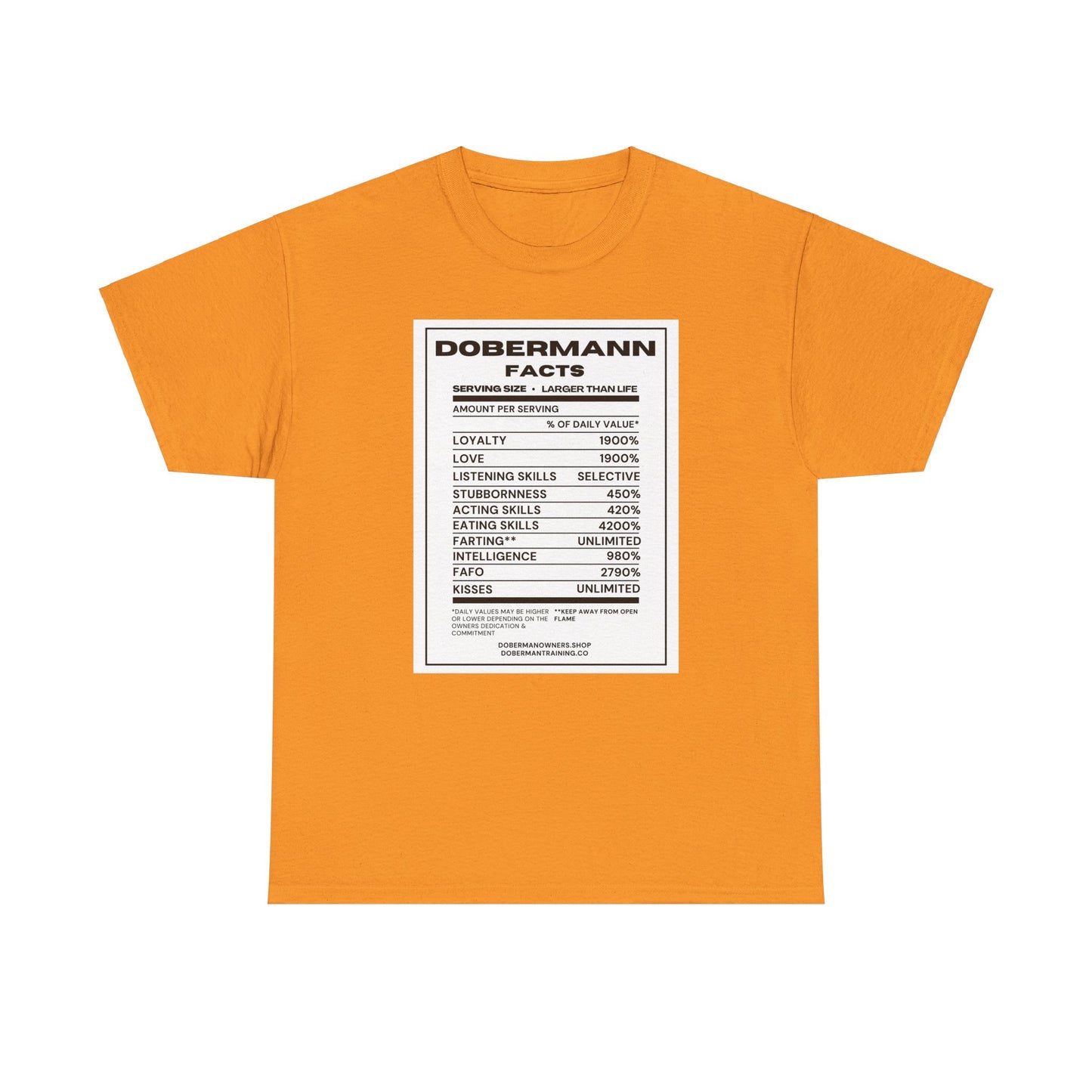 Dobermann Facts 2 Unisex Heavy Cotton Tee