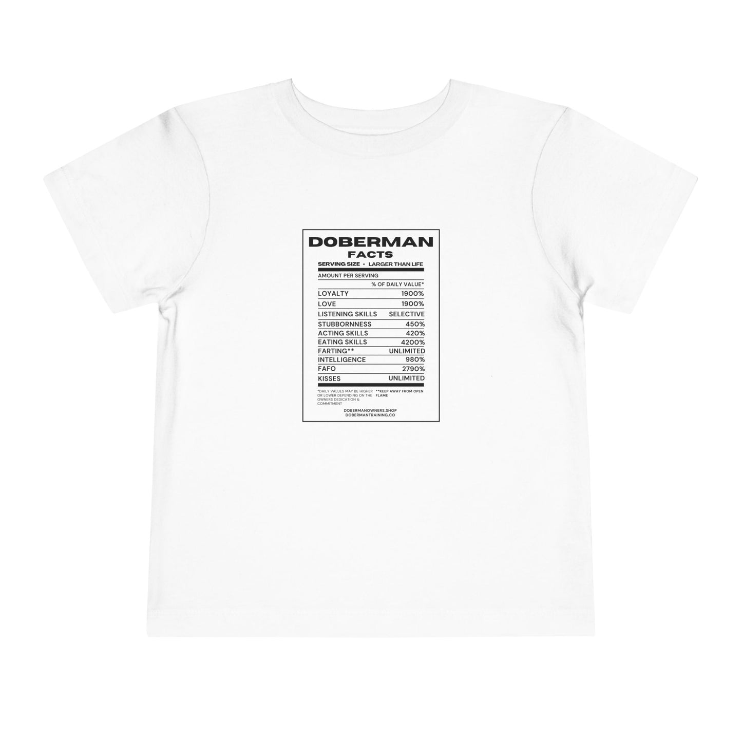 Doberman Facts 1 Toddler Short Sleeve Tee