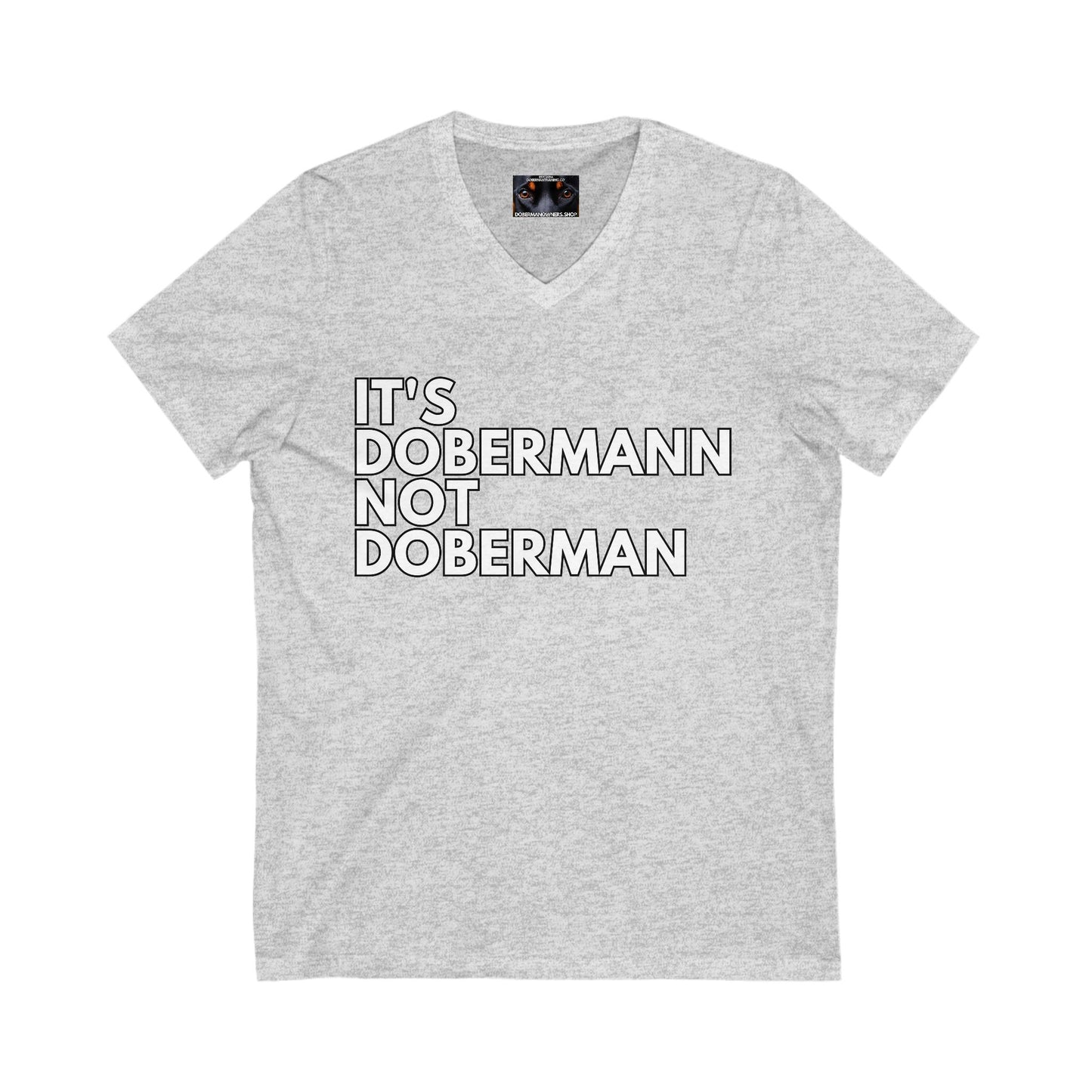 It's Dobermann 1 Private Label Unisex Jersey Short Sleeve V-Neck Tee