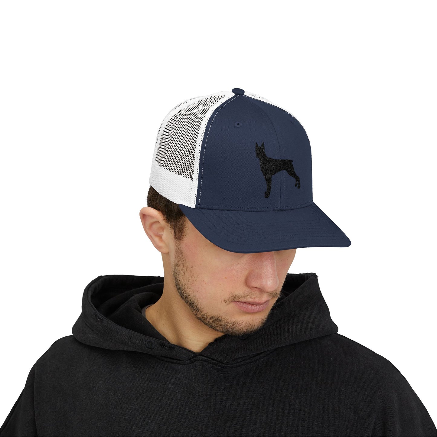 Doberman 1 Silhouette Snapback Trucker Cap