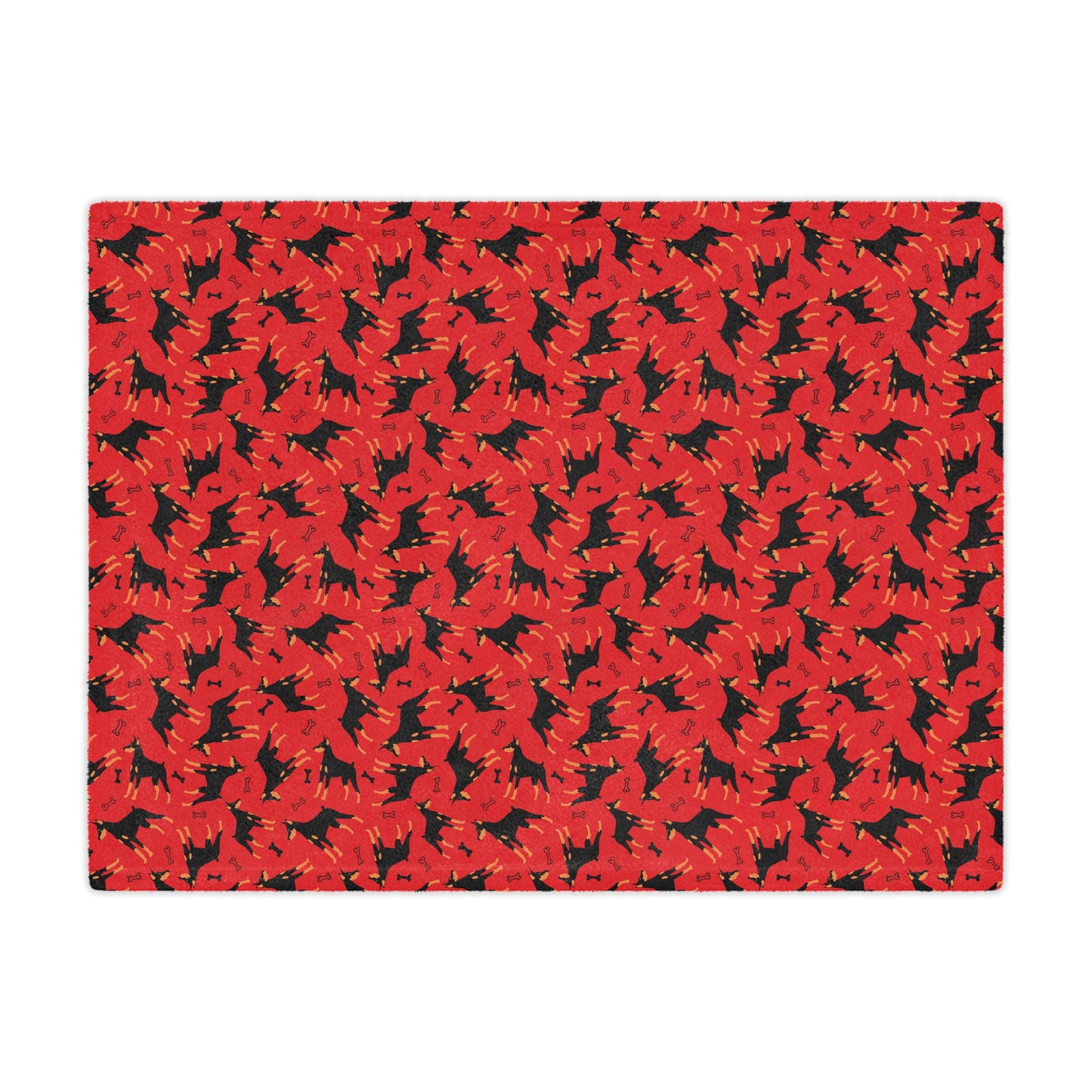 AOP Dobie 1 Minky Blanket, Soft Throw Blanket, Warm Plush Blanket