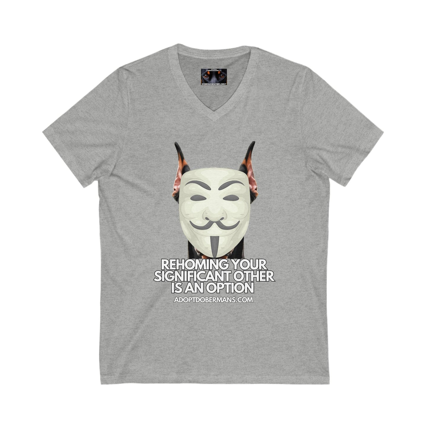Adopt V2 Private Label Unisex Jersey Short Sleeve V-Neck Tee