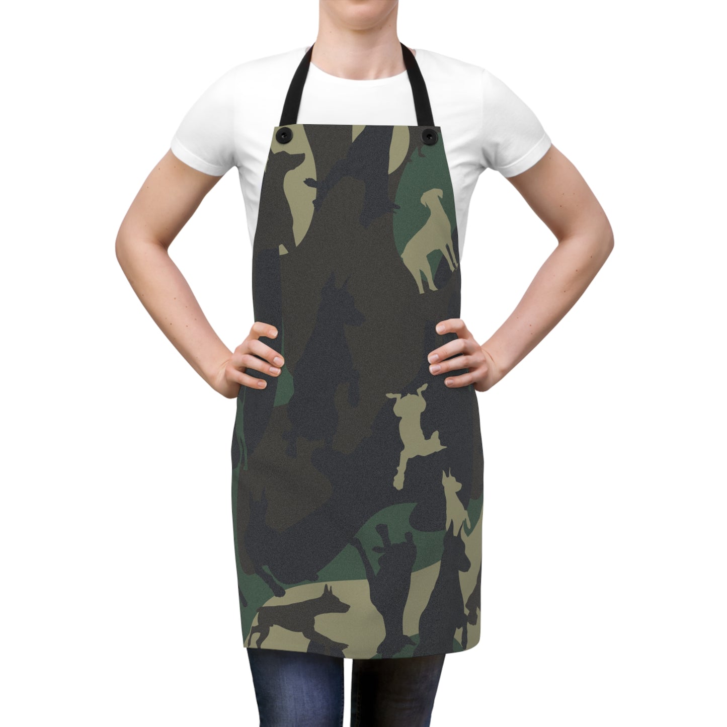 Doberman Camo Pattern 1 Apron (AOP)