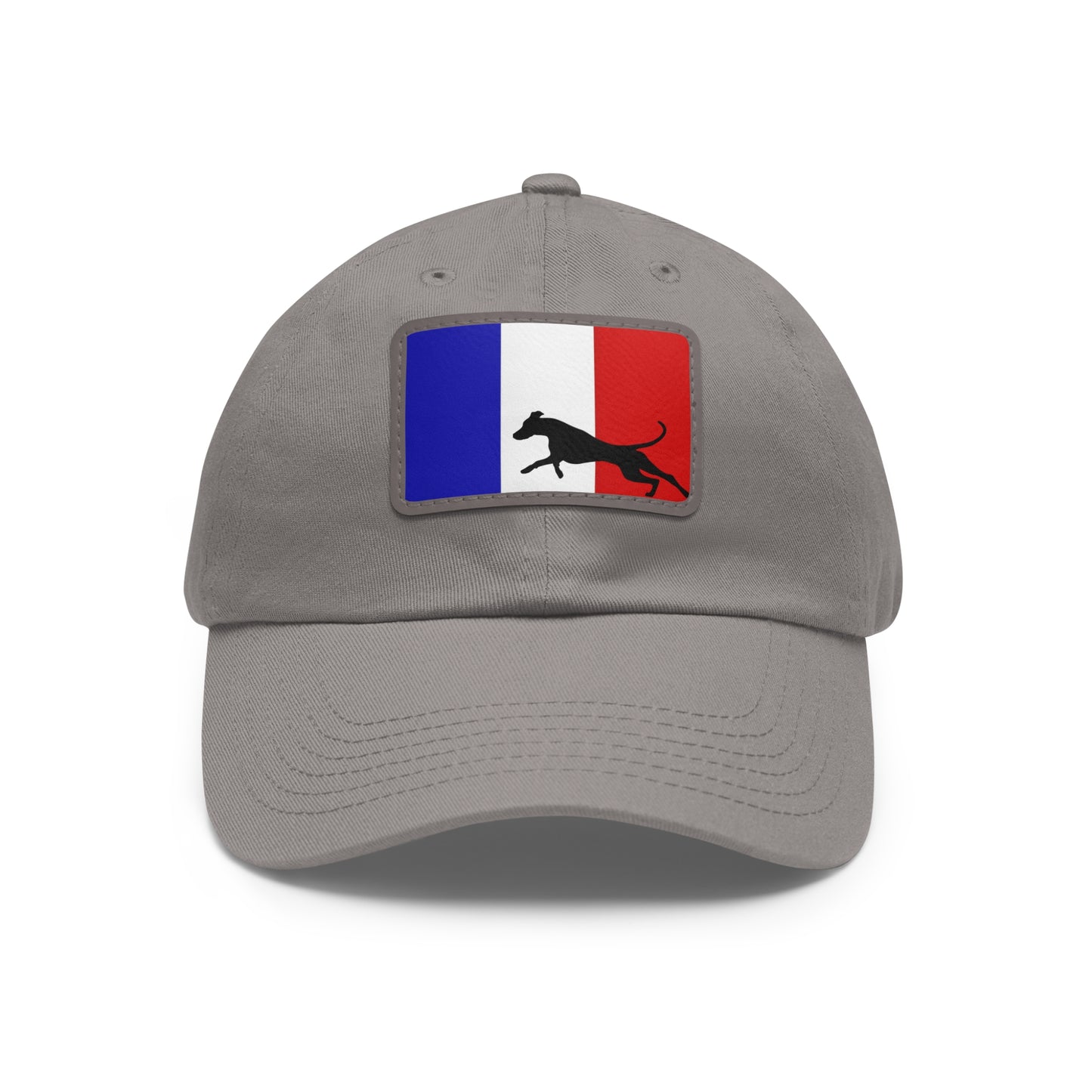Doberman France Protect 2 Dad Hat with Leather Patch (Rectangle)