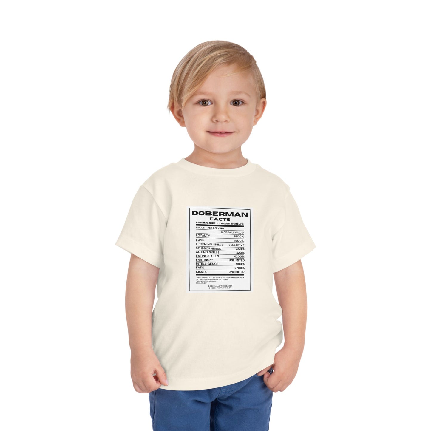Doberman Facts 1 Toddler Short Sleeve Tee