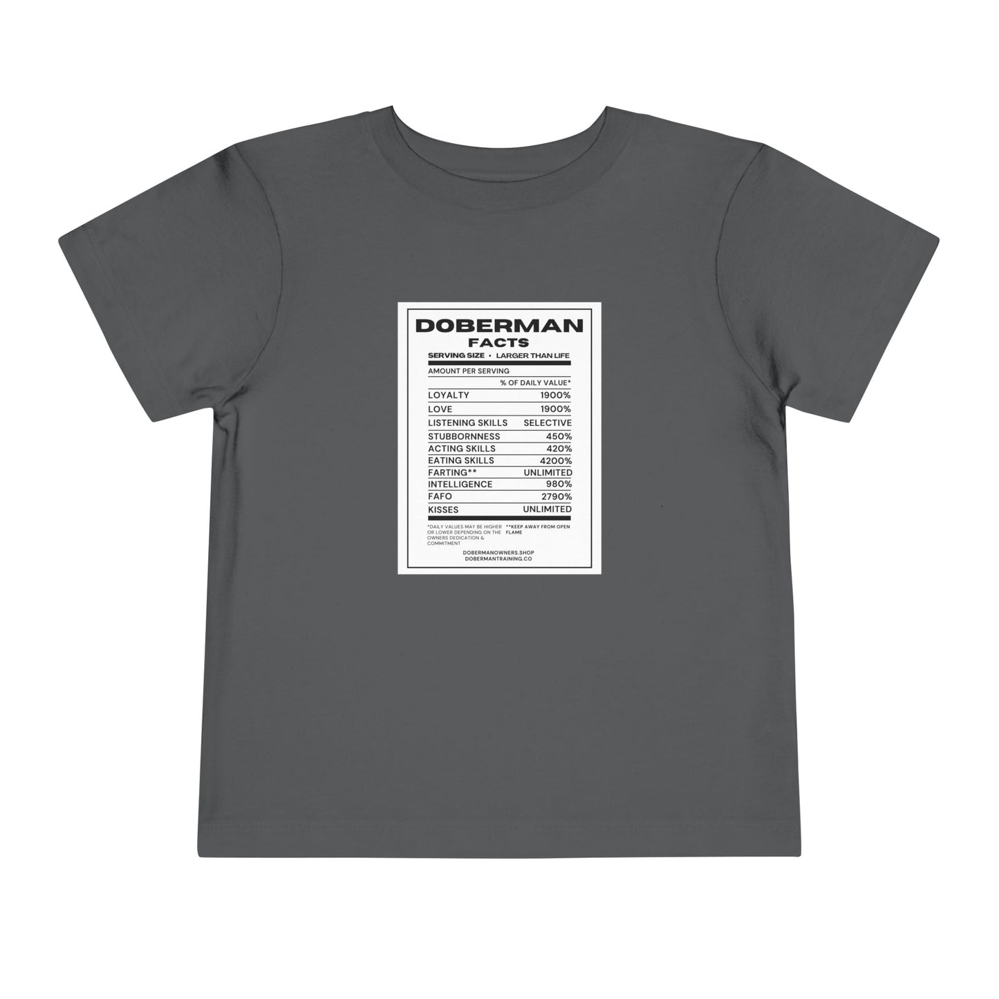 Doberman Facts 1 Toddler Short Sleeve Tee