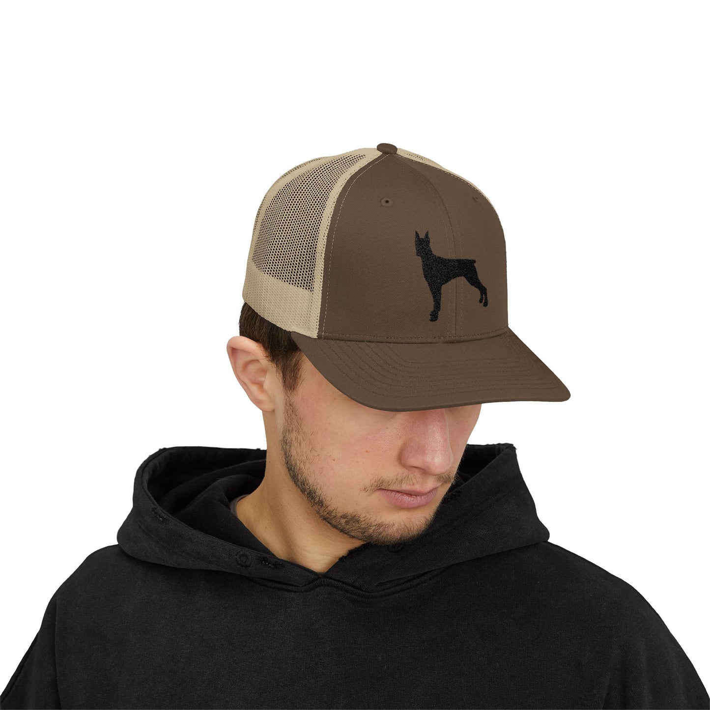 Doberman 1 Silhouette Snapback Trucker Cap