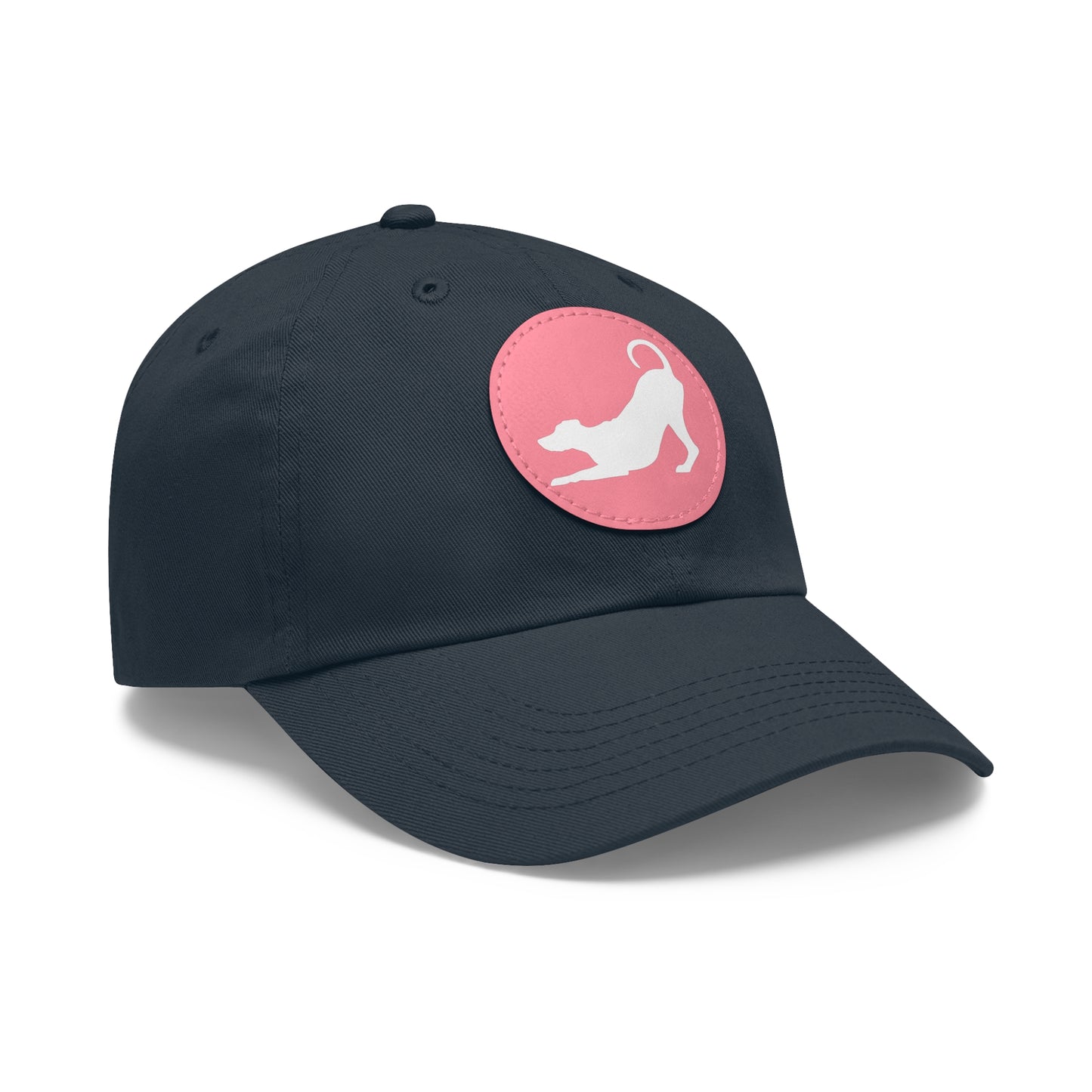 N 2 Dad Hat with Leather Patch (Round)