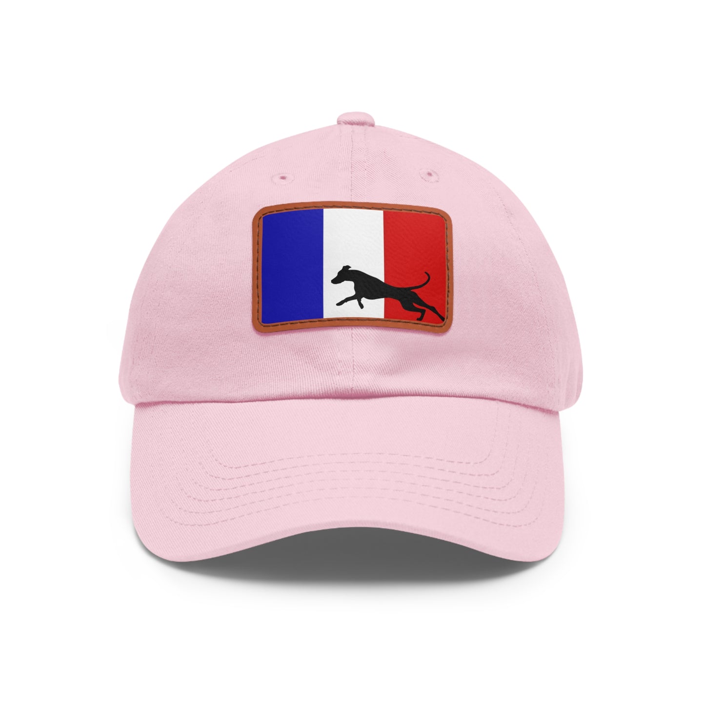 Doberman France Protect 2 Dad Hat with Leather Patch (Rectangle)
