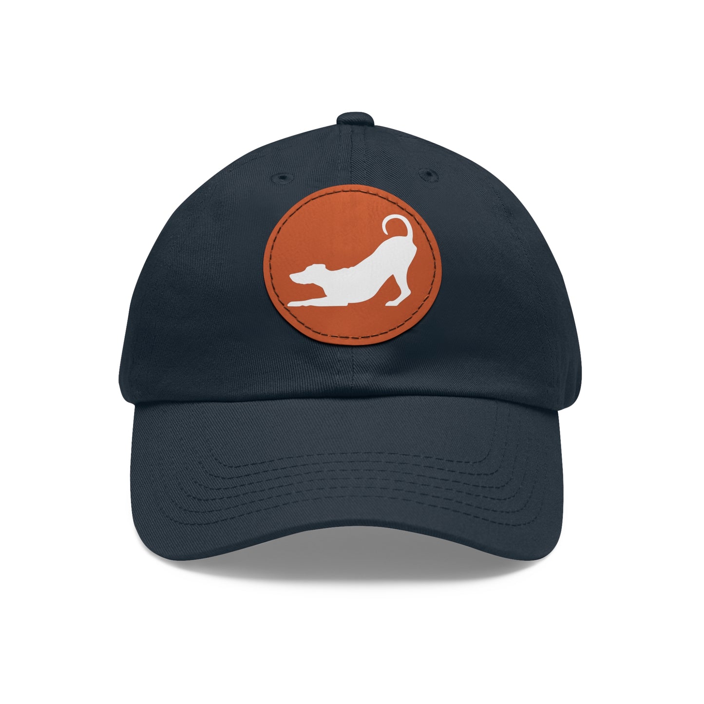 N 2 Dad Hat with Leather Patch (Round)