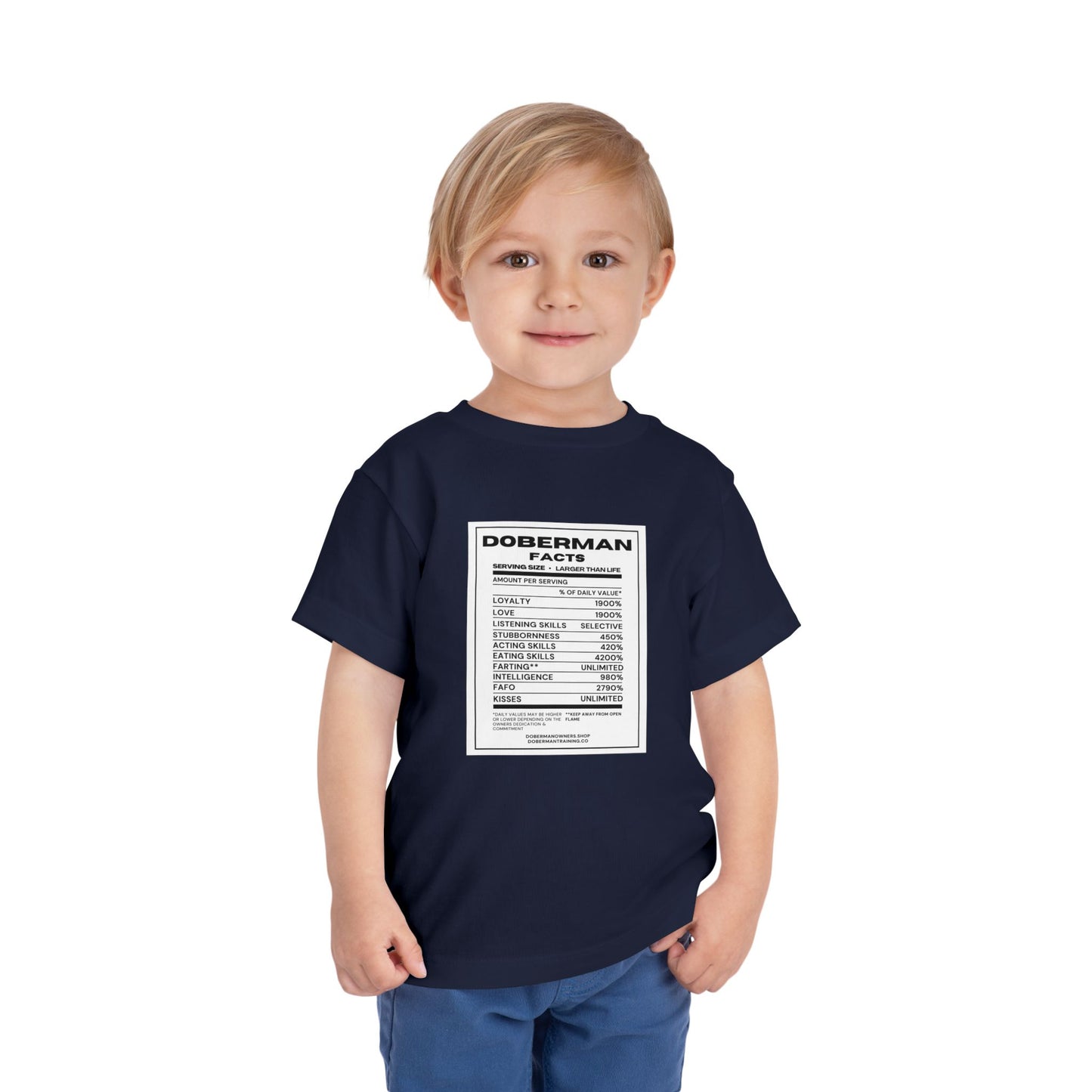 Doberman Facts 1 Toddler Short Sleeve Tee