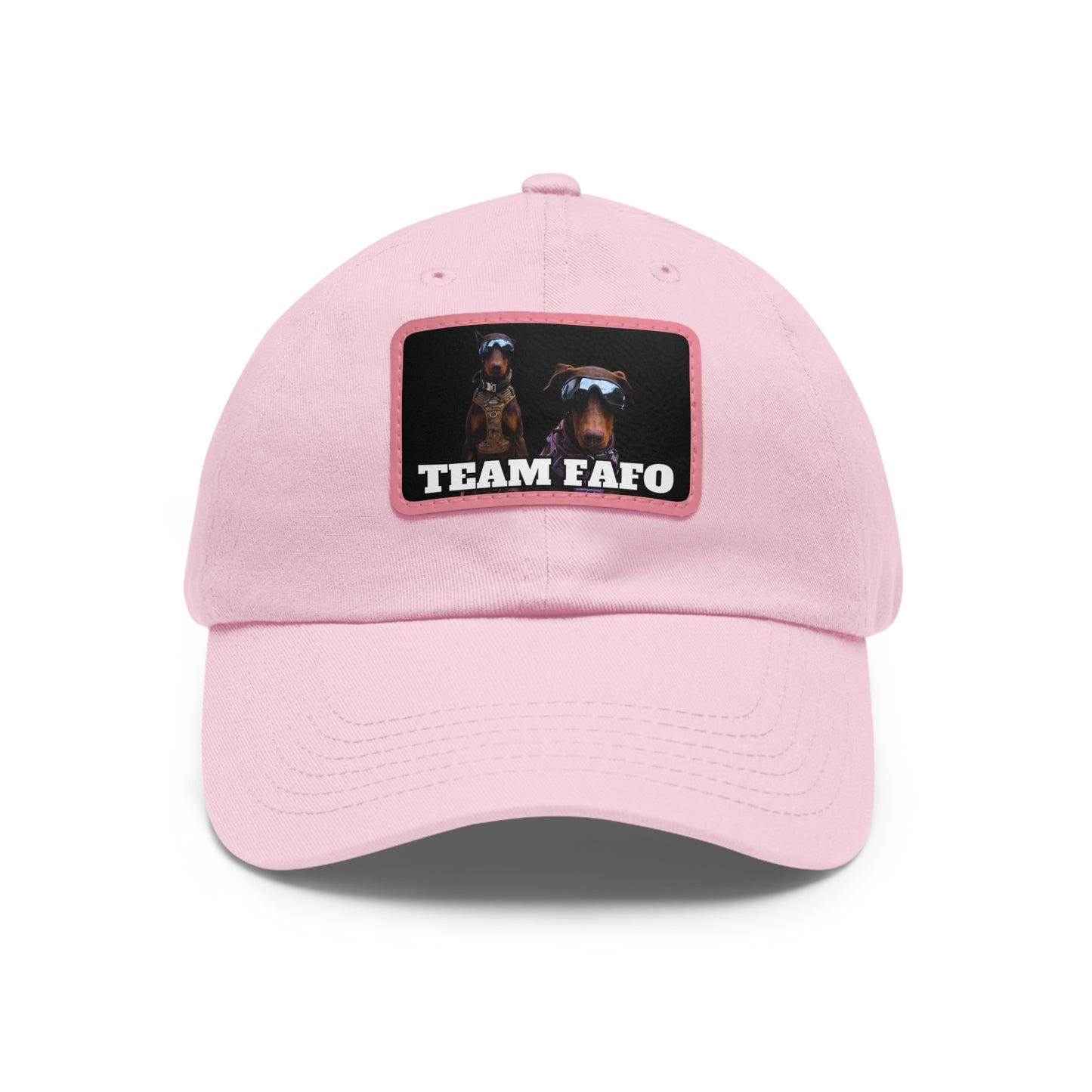 Custom Picture & Text Dad Hat with Leather Patch (Rectangle)