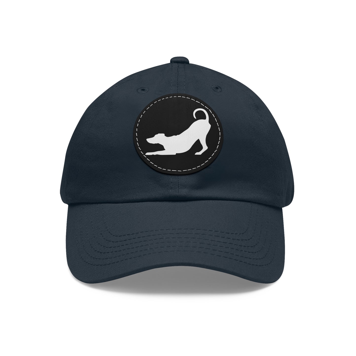 N 2 Dad Hat with Leather Patch (Round)