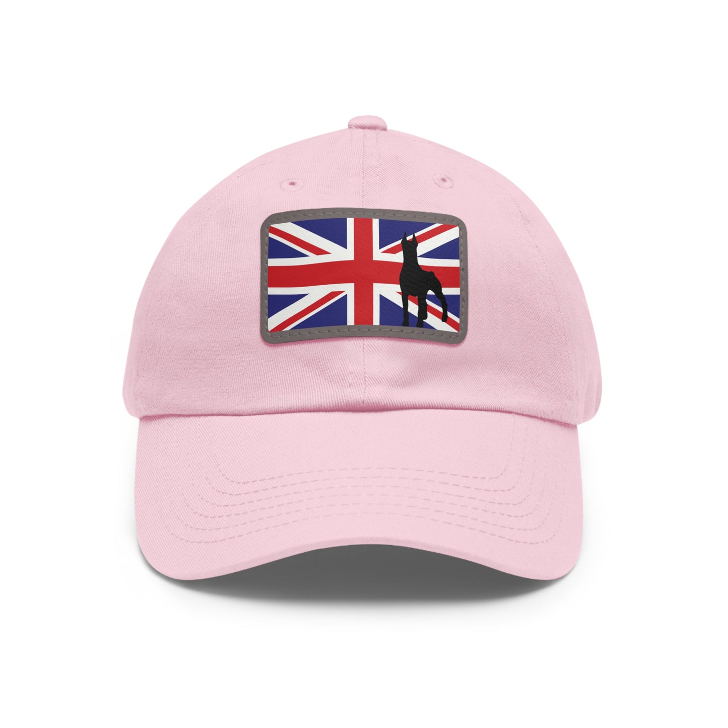 Doberman UK Protect 1 Dad Hat with Leather Patch (Rectangle)