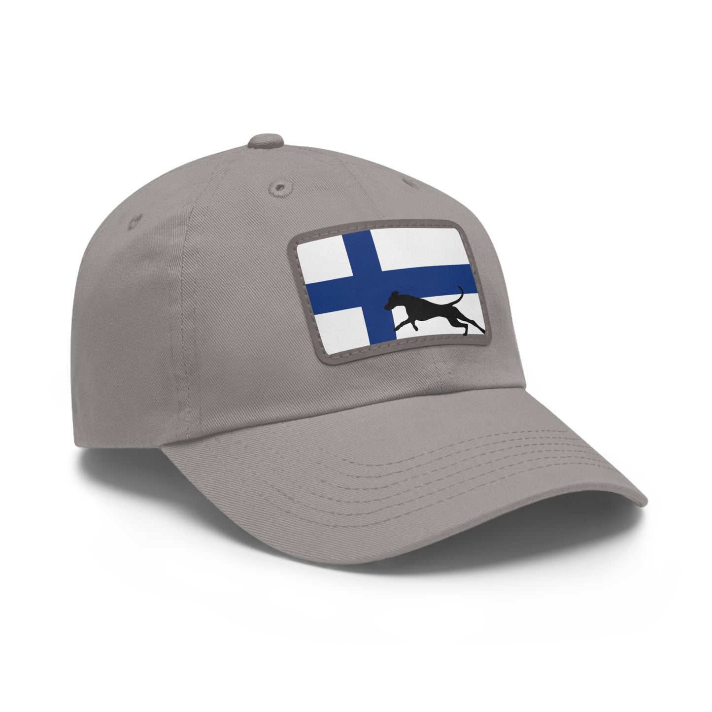 Doberman Protect Finland 2 Dad Hat with Leather Patch (Rectangle)