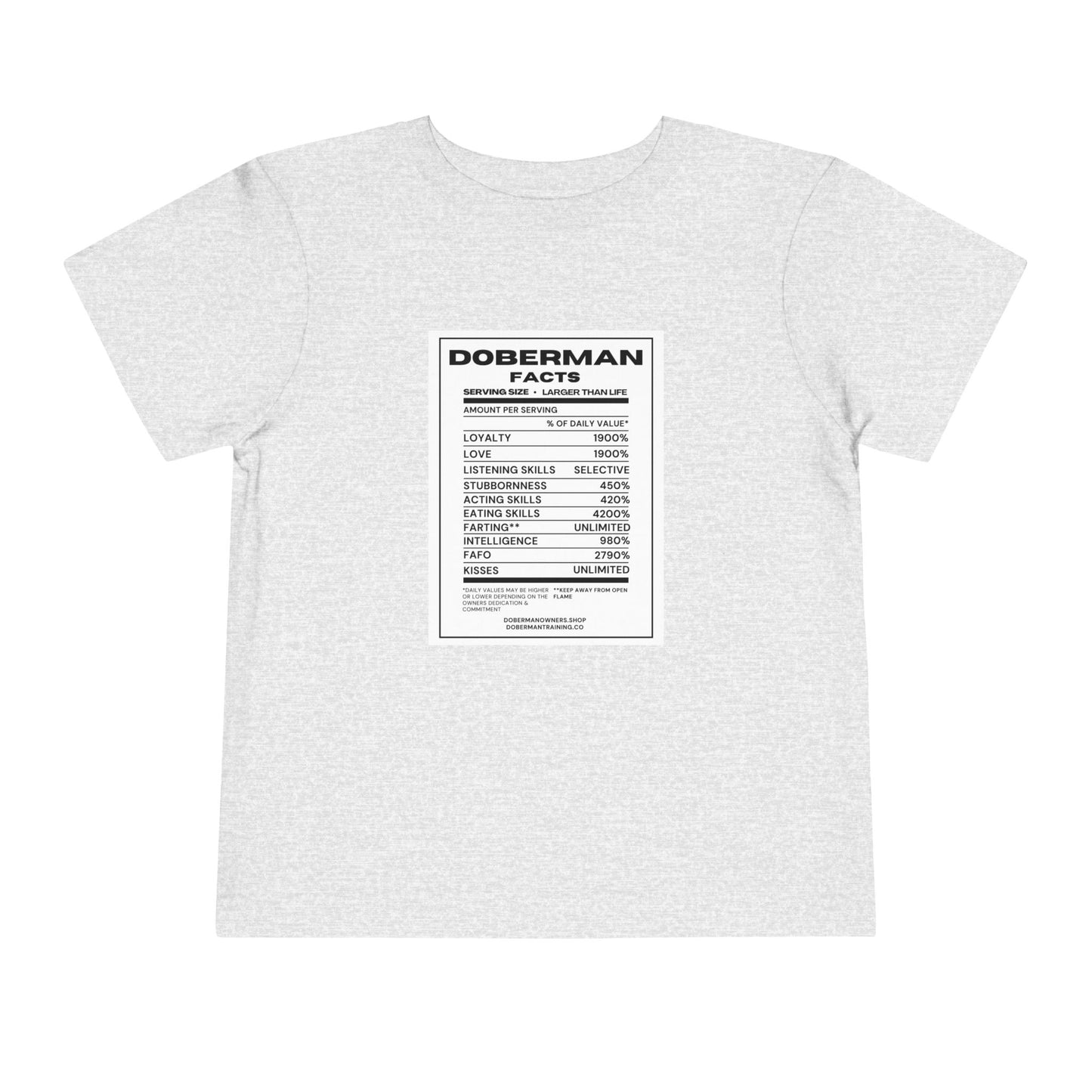 Doberman Facts 1 Toddler Short Sleeve Tee