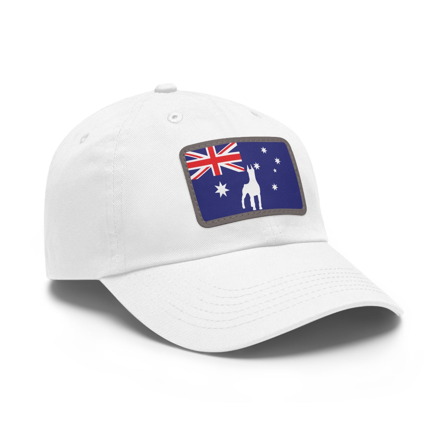 Doberman Australia Protect 1 Dad Hat with Leather Patch (Rectangle)