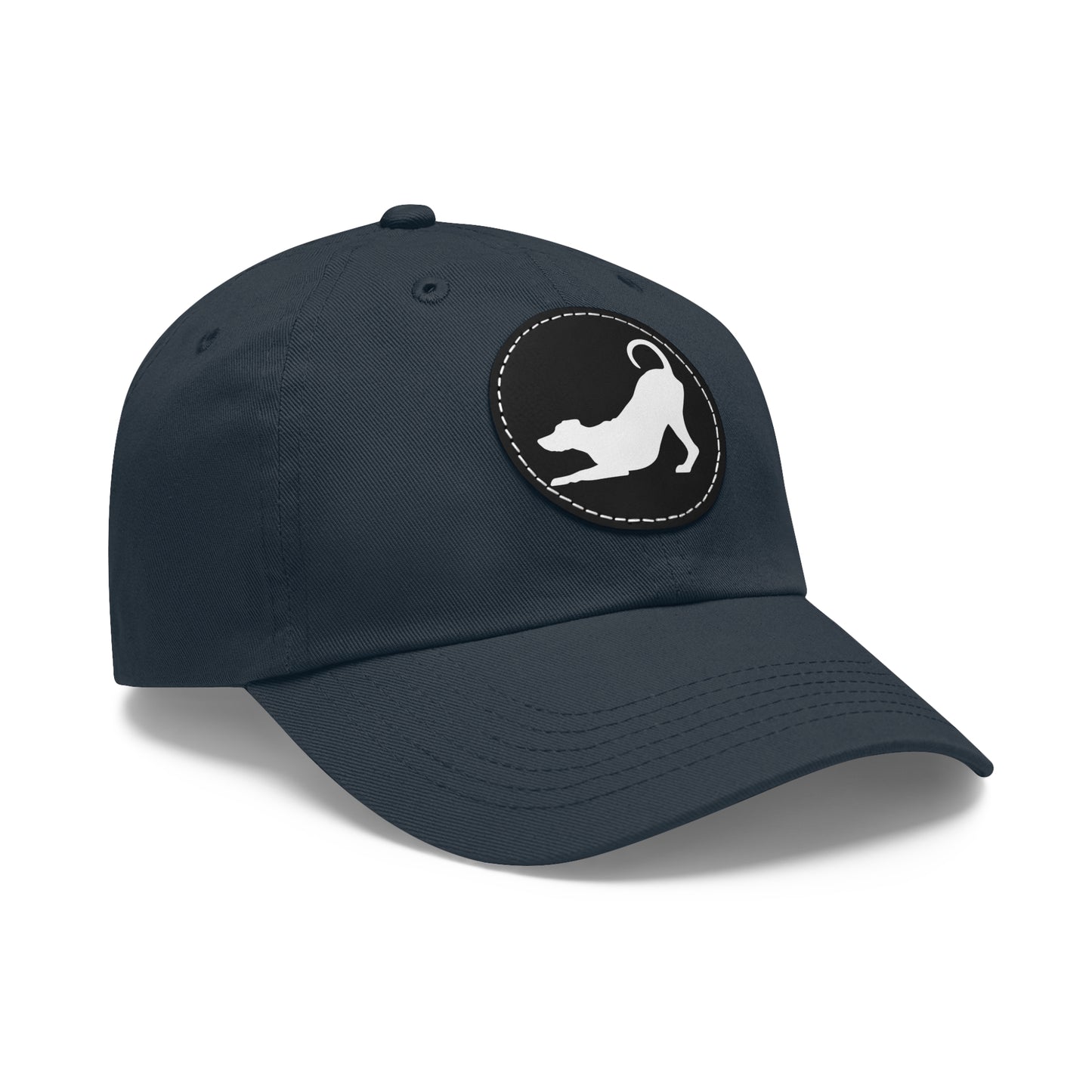 N 2 Dad Hat with Leather Patch (Round)