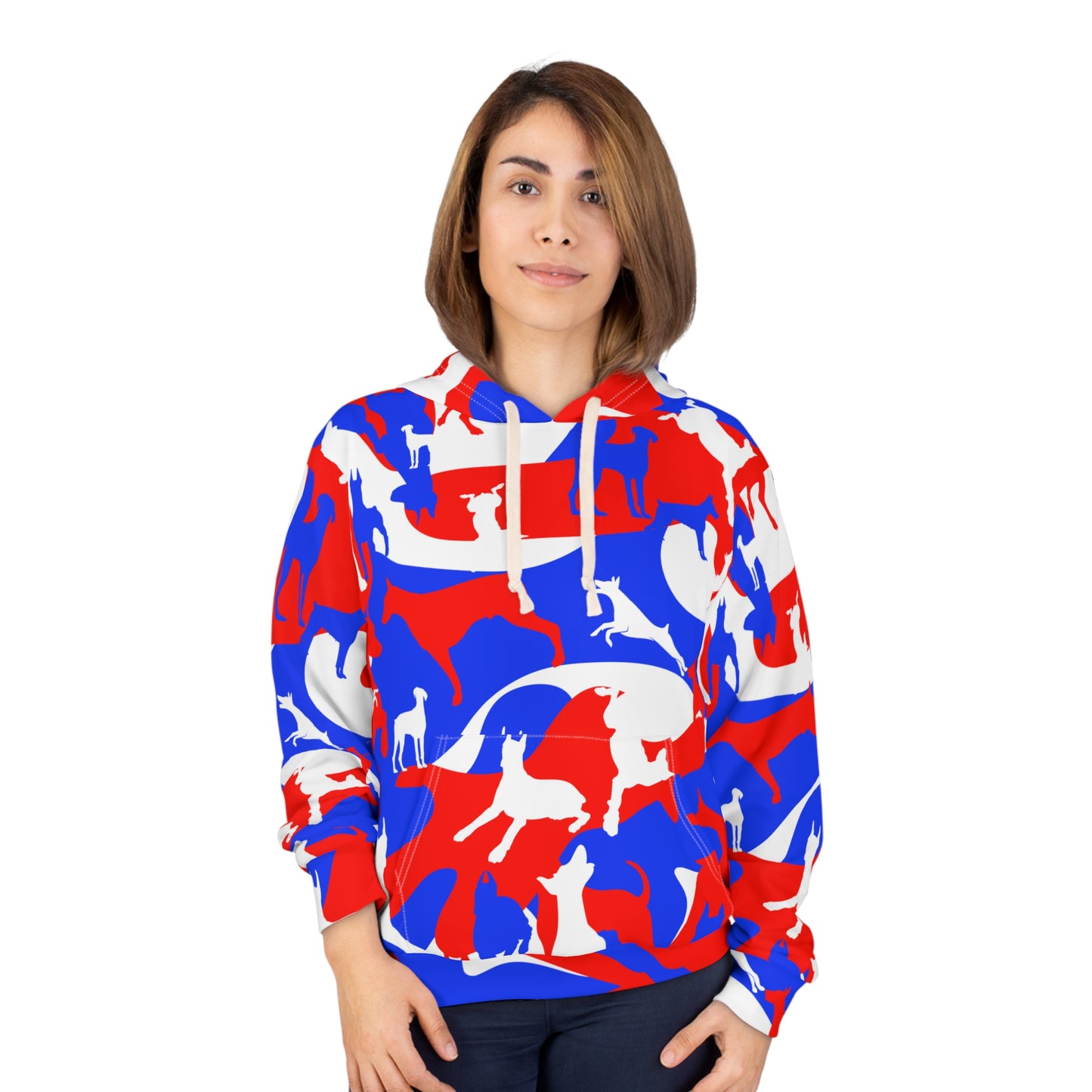 Doberman Camo 7 Unisex Pullover Hoodie (AOP)