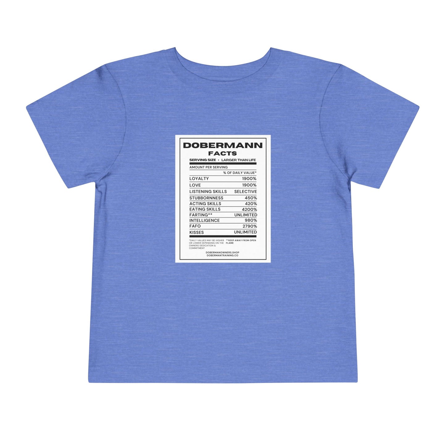Dobermann Facts 1 Toddler Short Sleeve Tee