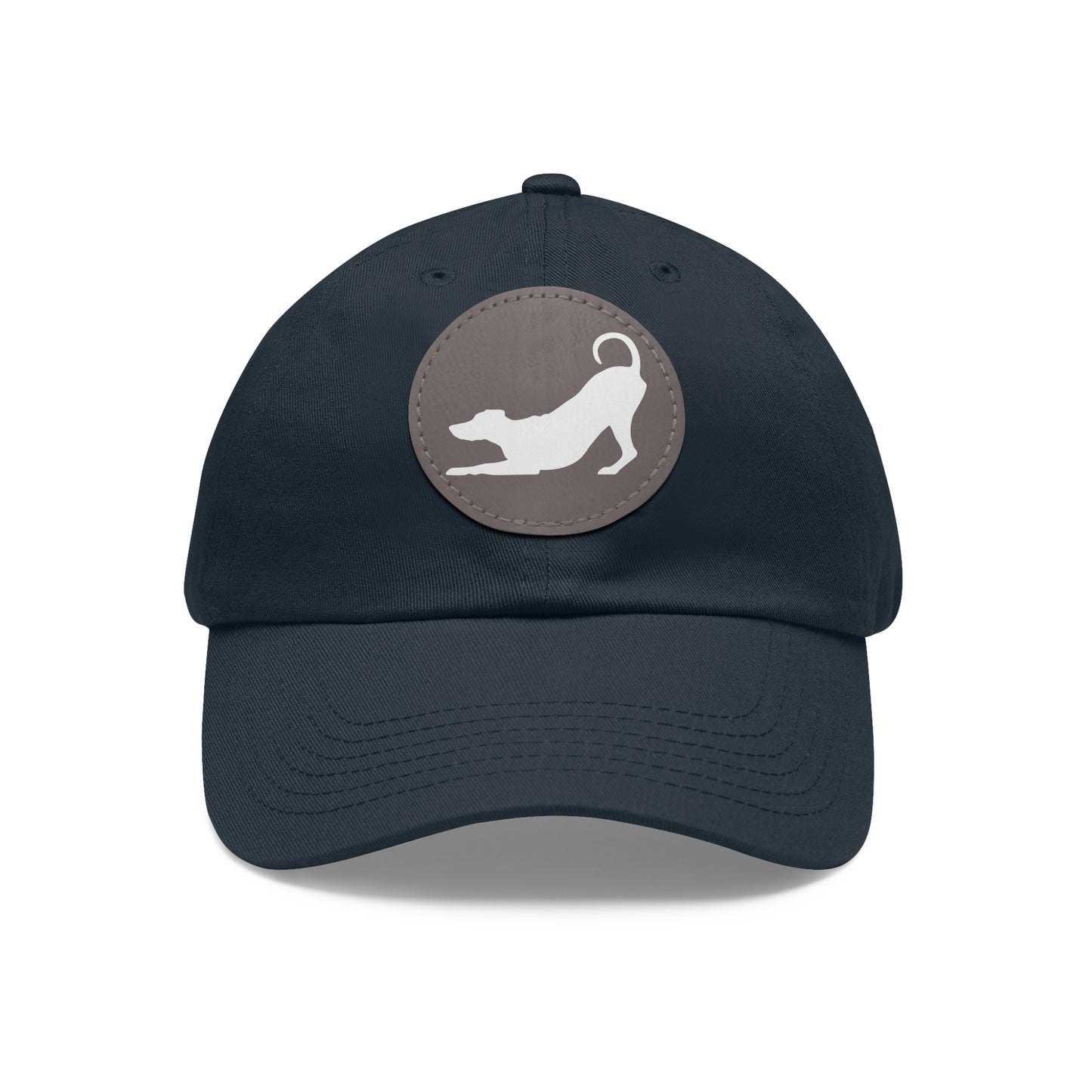 N 2 Dad Hat with Leather Patch (Round)