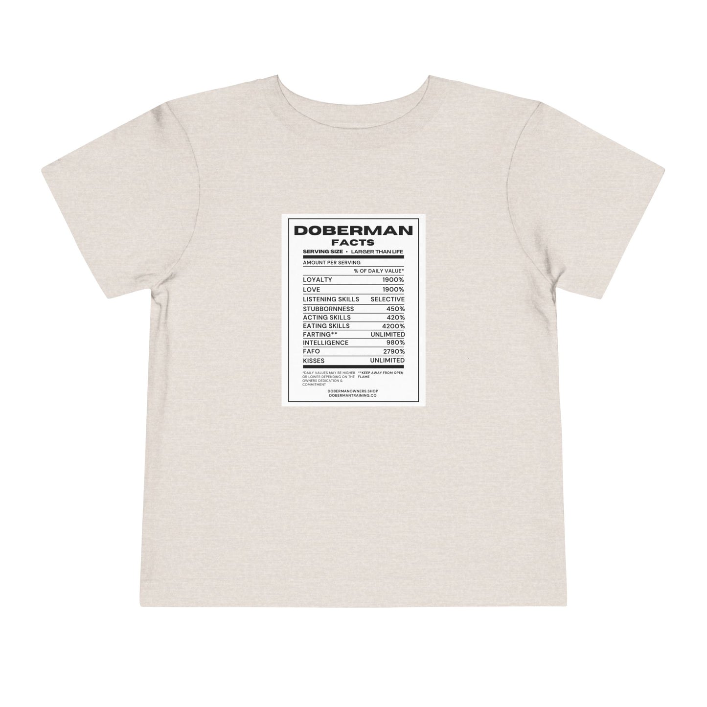 Doberman Facts 1 Toddler Short Sleeve Tee