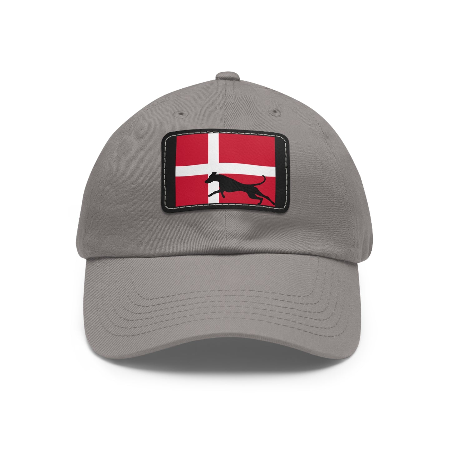 Doberman Denmark Protect 1 Dad Hat with Leather Patch (Rectangle)