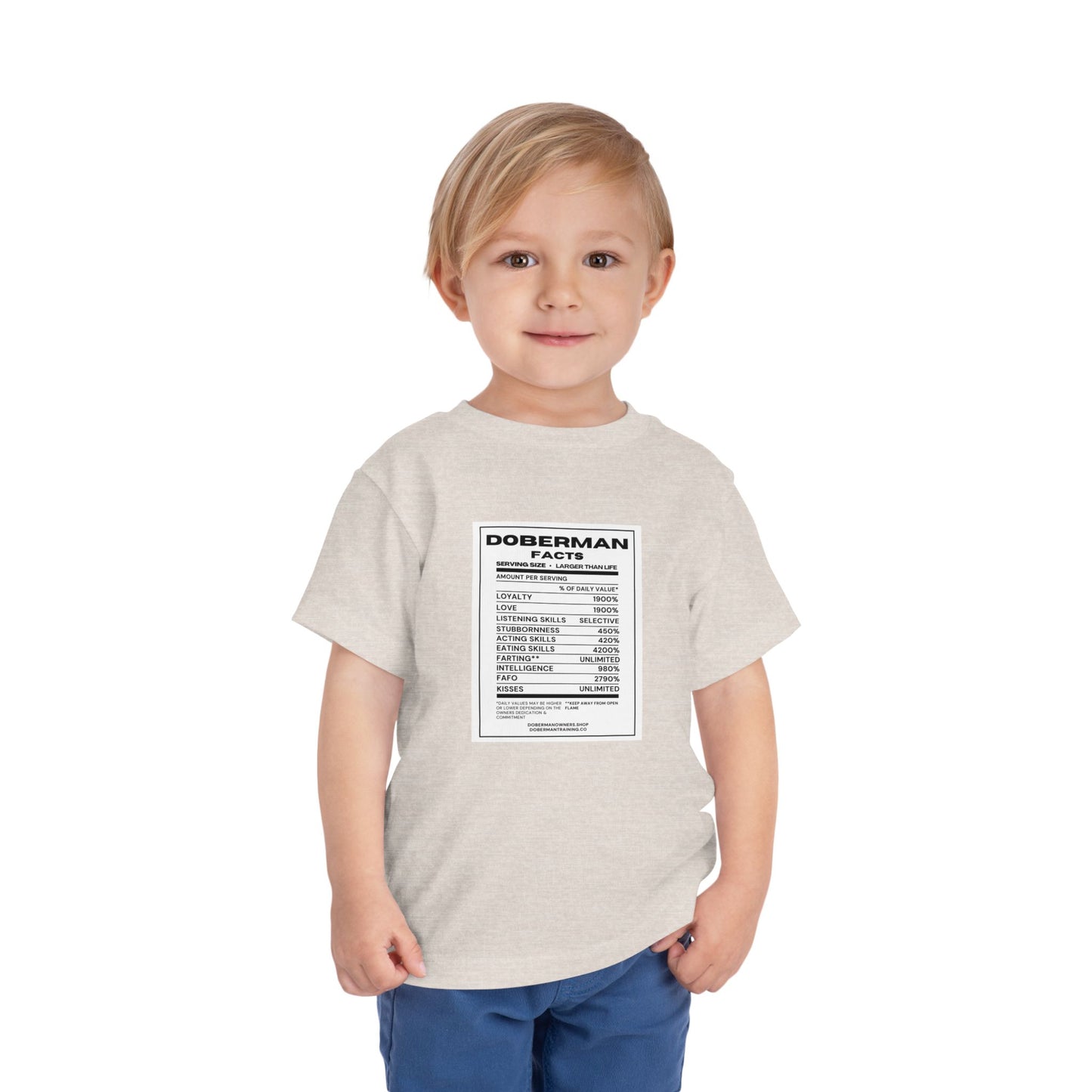 Doberman Facts 1 Toddler Short Sleeve Tee