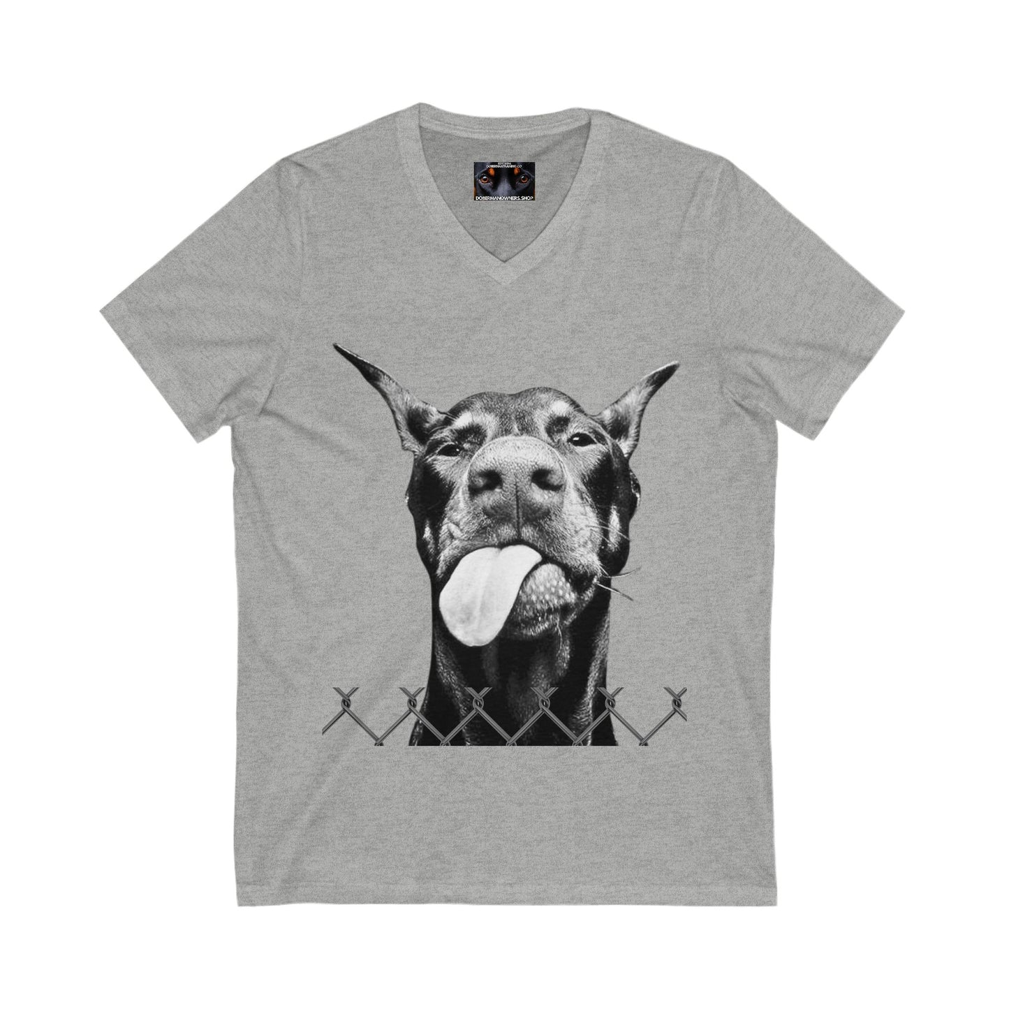 Hi 1 Unisex Jersey Short Sleeve V-Neck Tee