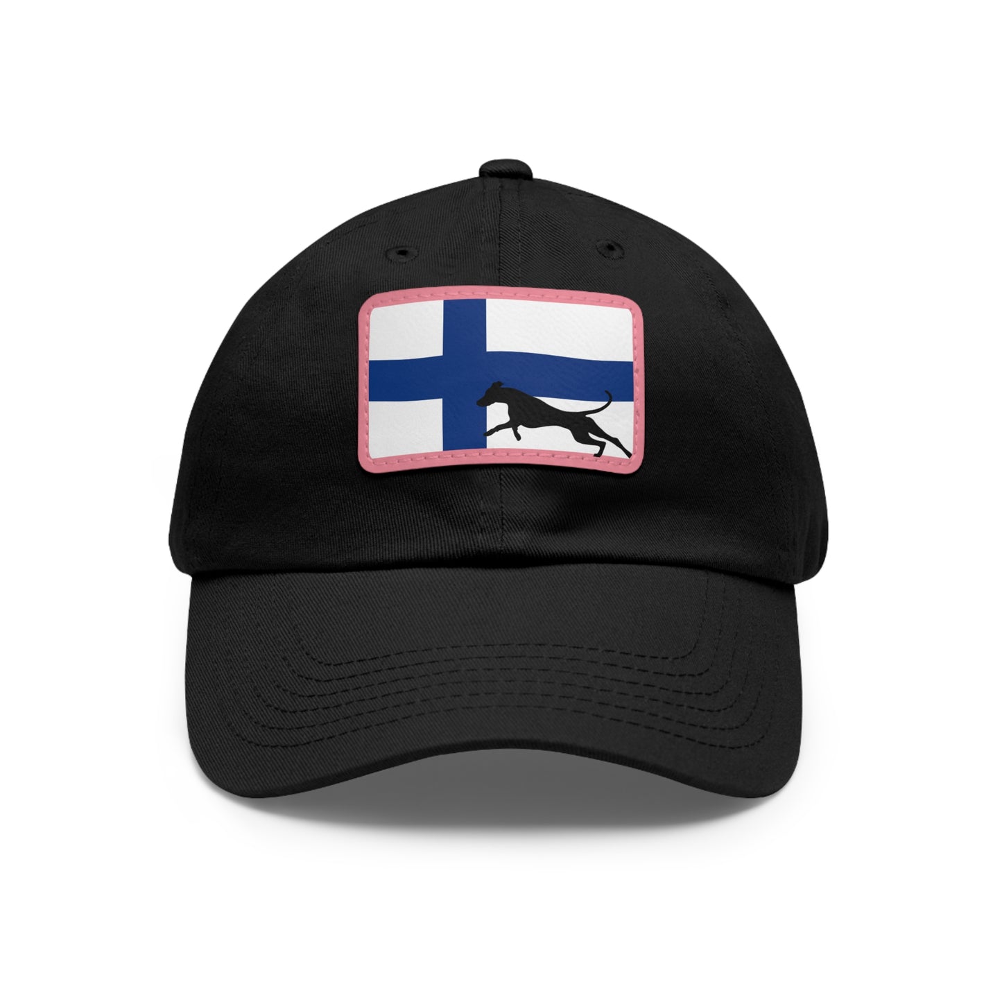Doberman Protect Finland 2 Dad Hat with Leather Patch (Rectangle)