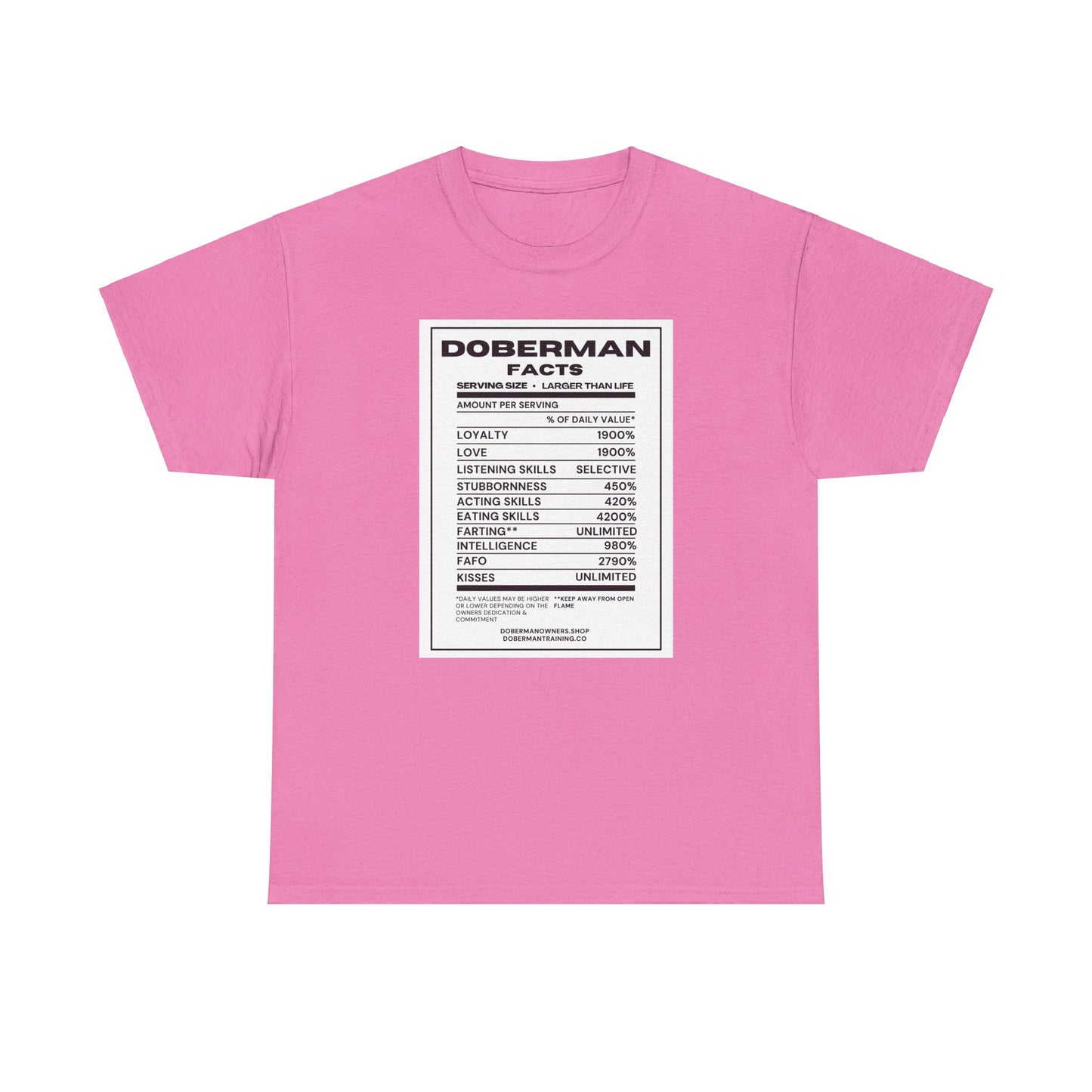 Doberman Facts 1 Unisex Heavy Cotton Tee