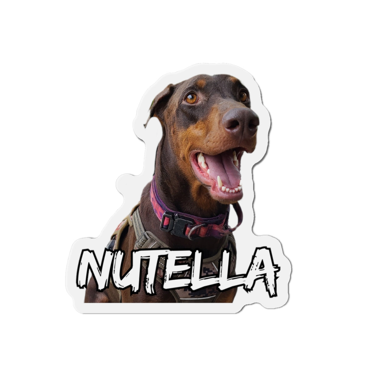 Custom Doberman Die-Cut Magnet